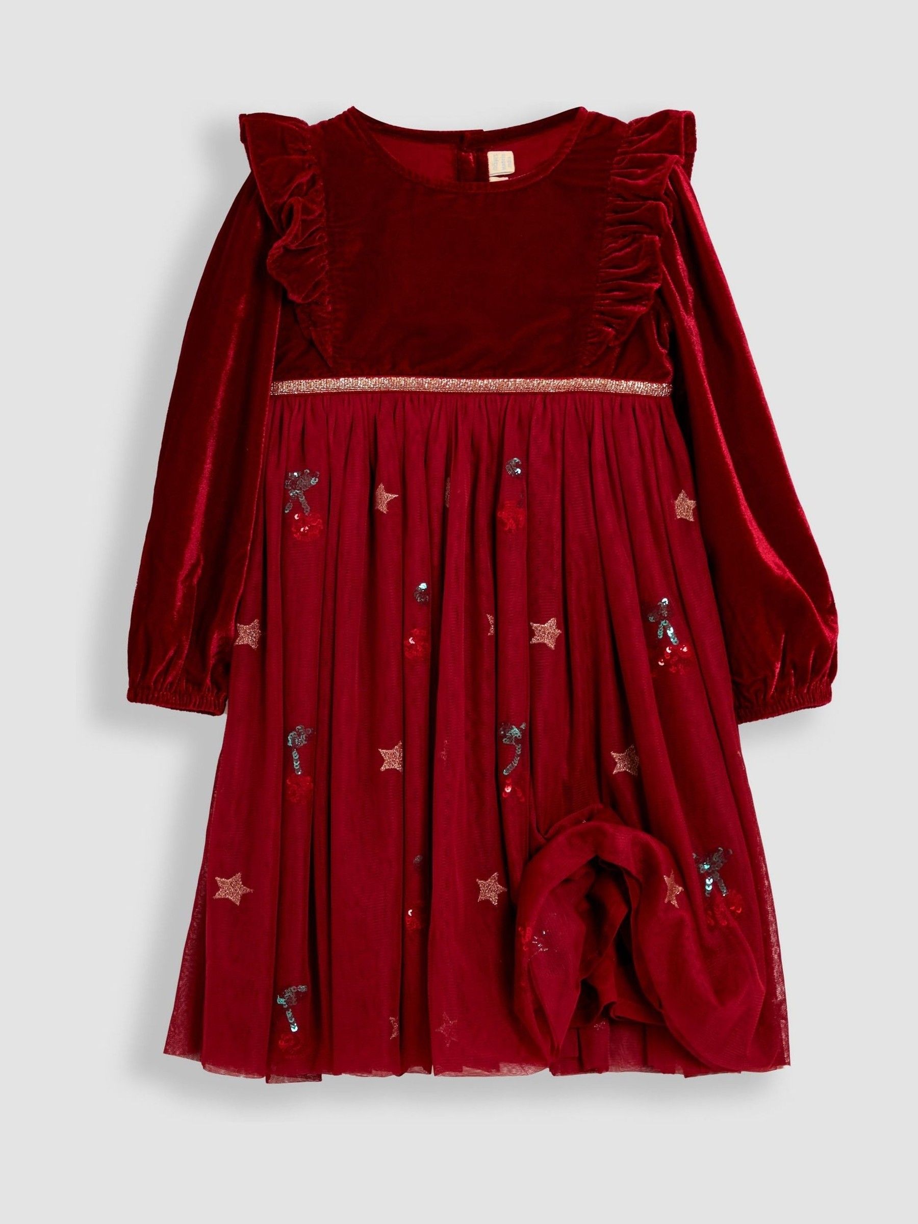 Red Cherry Sequin Party Dress - Image 2 of 3