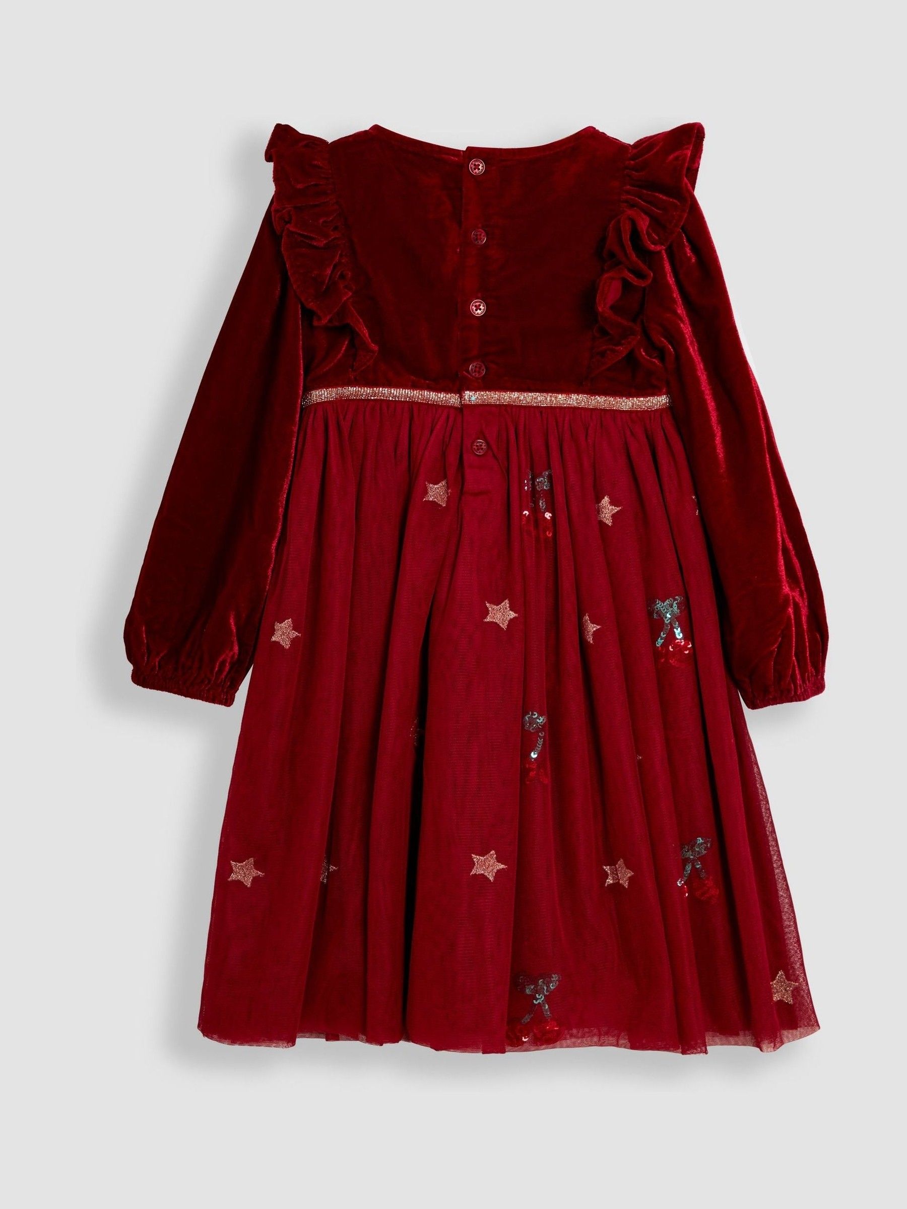 Red Cherry Sequin Party Dress - Image 3 of 3