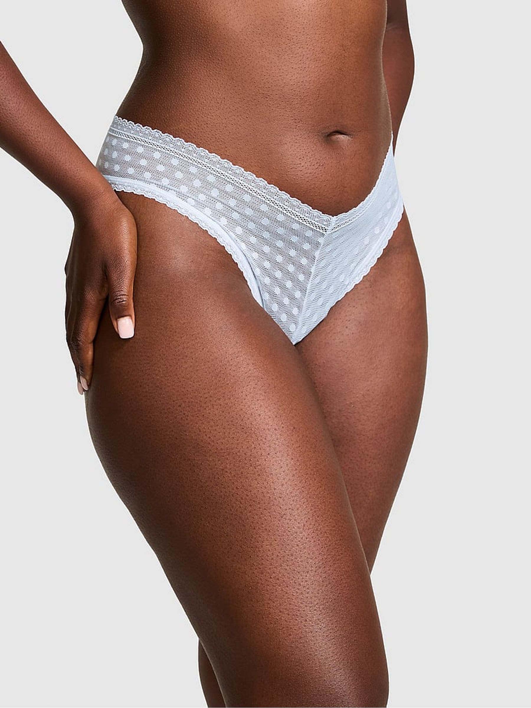 Hydrangea Blue Dainty Dot Brazilian Knickers - Image 1 of 1