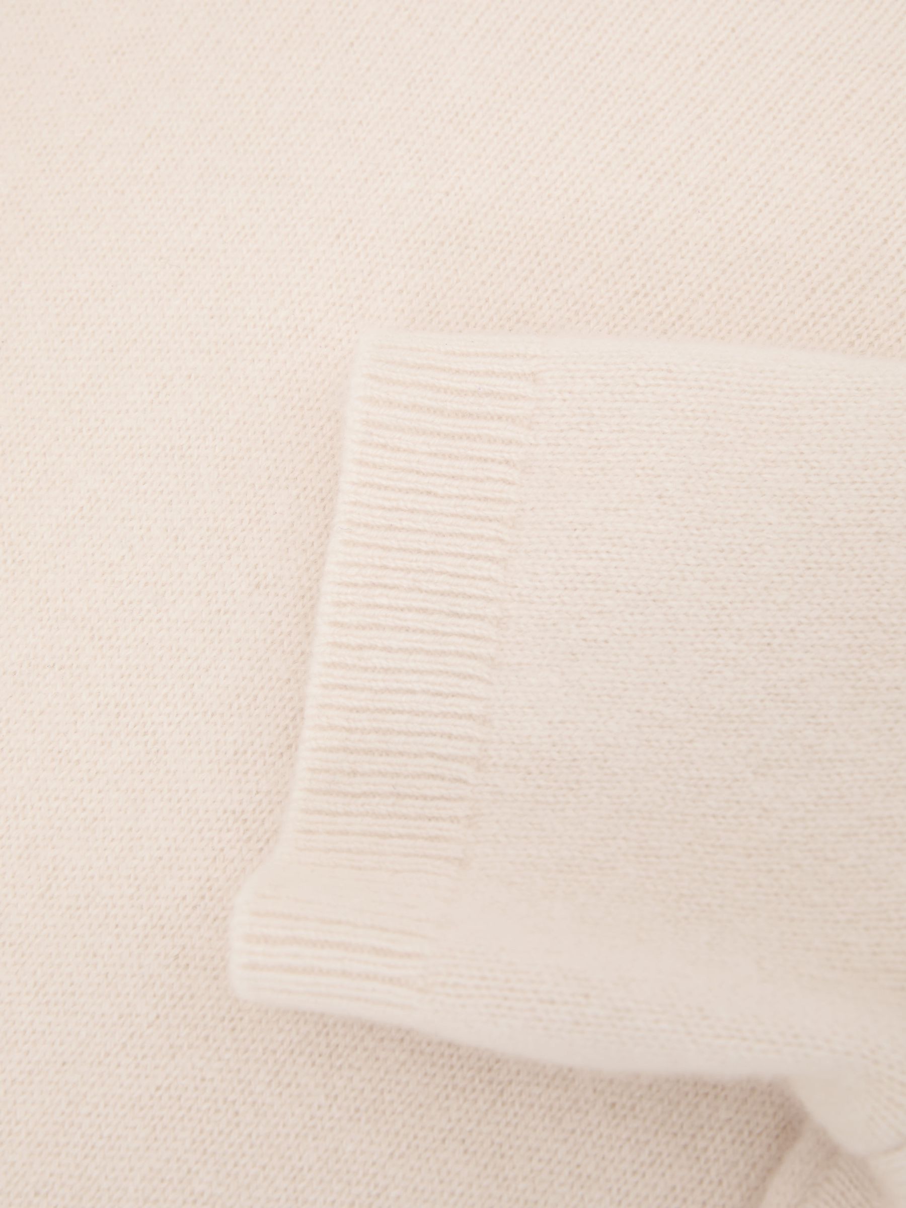 100% Cashmere Crew-Neck T-Shirt in Ivory - Image 6 of 6