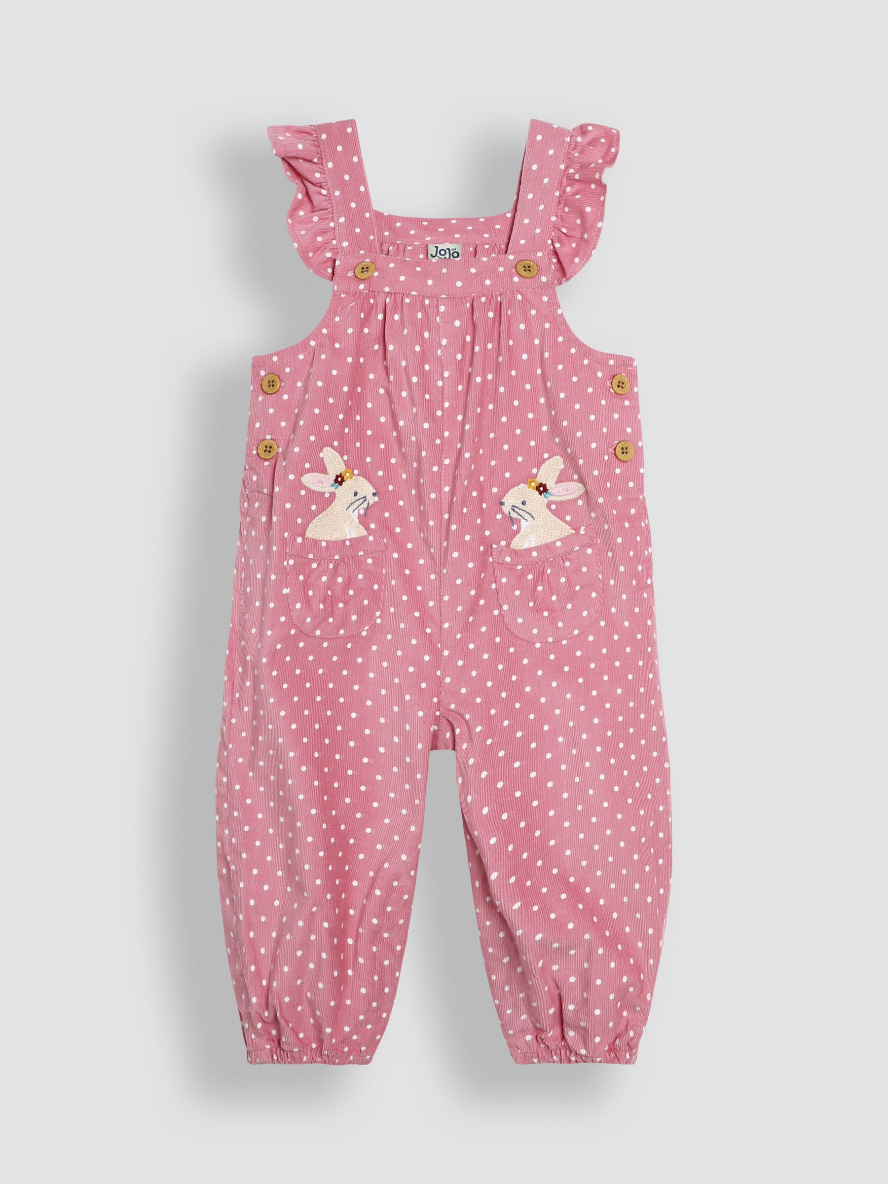 Rose Pink Bunny Appliqué Cord Dungarees & Top Set - Image 2 of 6