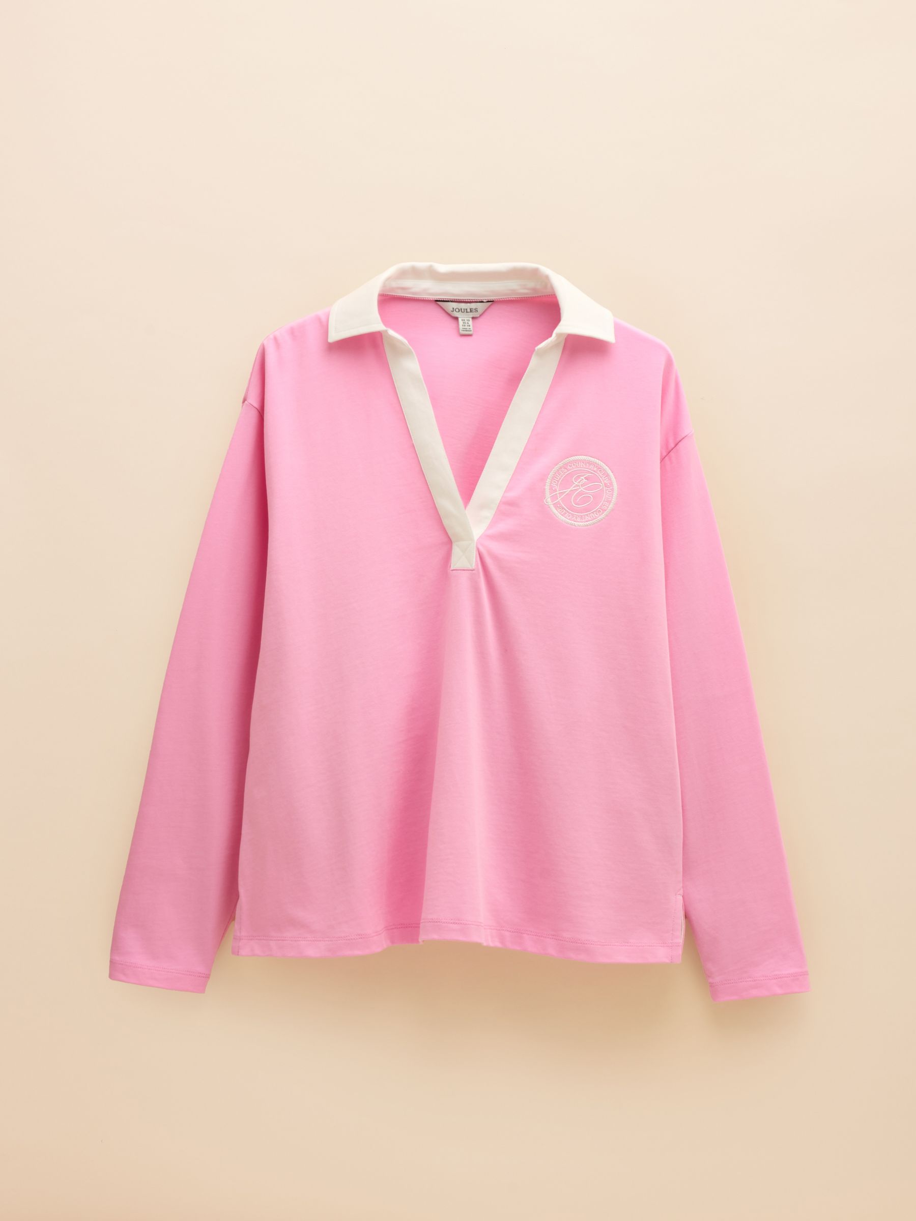 Tallie Pink Long Sleeve Combed Cotton Collared Top - Image 6 of 6