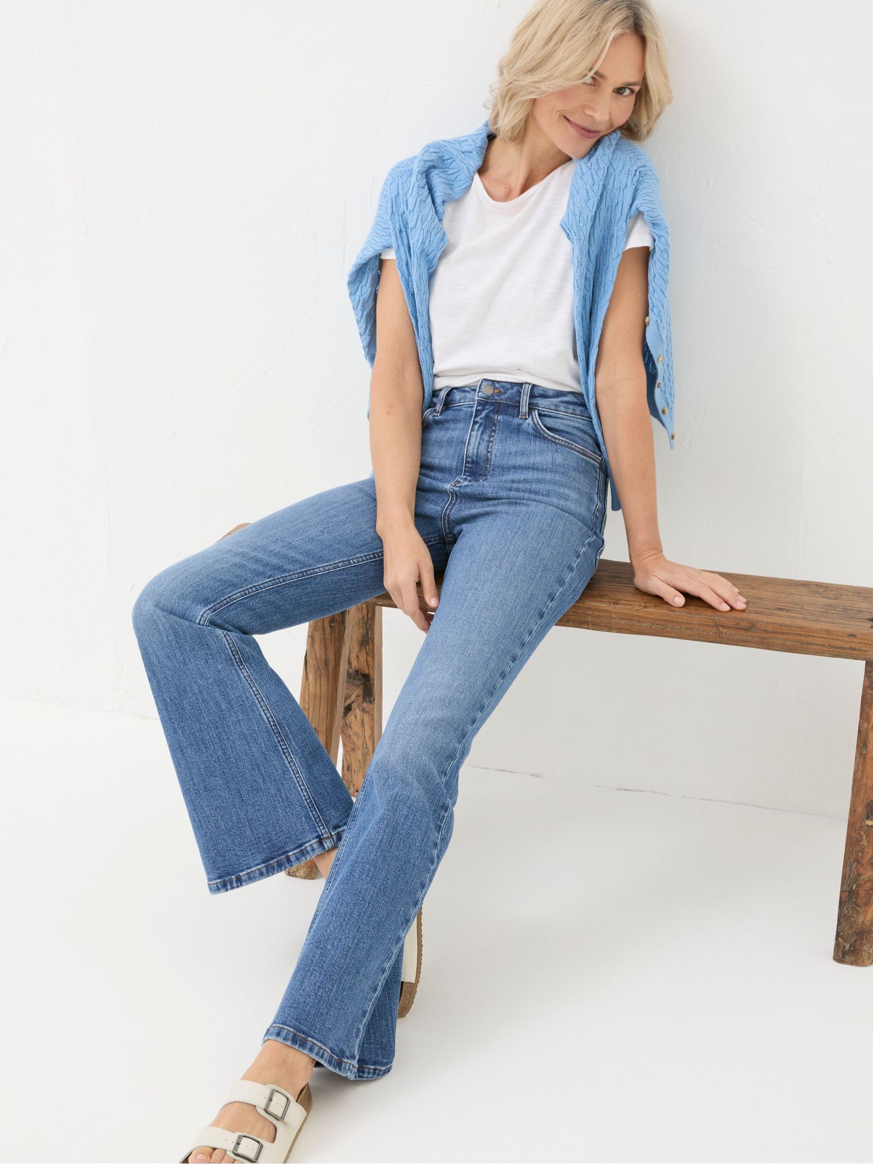 Farah Blue Flare Jeans - Image 3 of 5