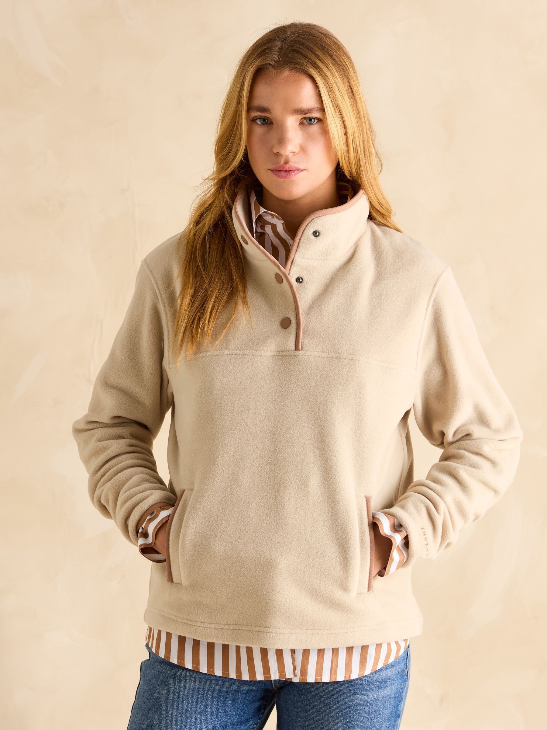 Lulworth Sand Funnel Neck Fleece - Image 1 of 7