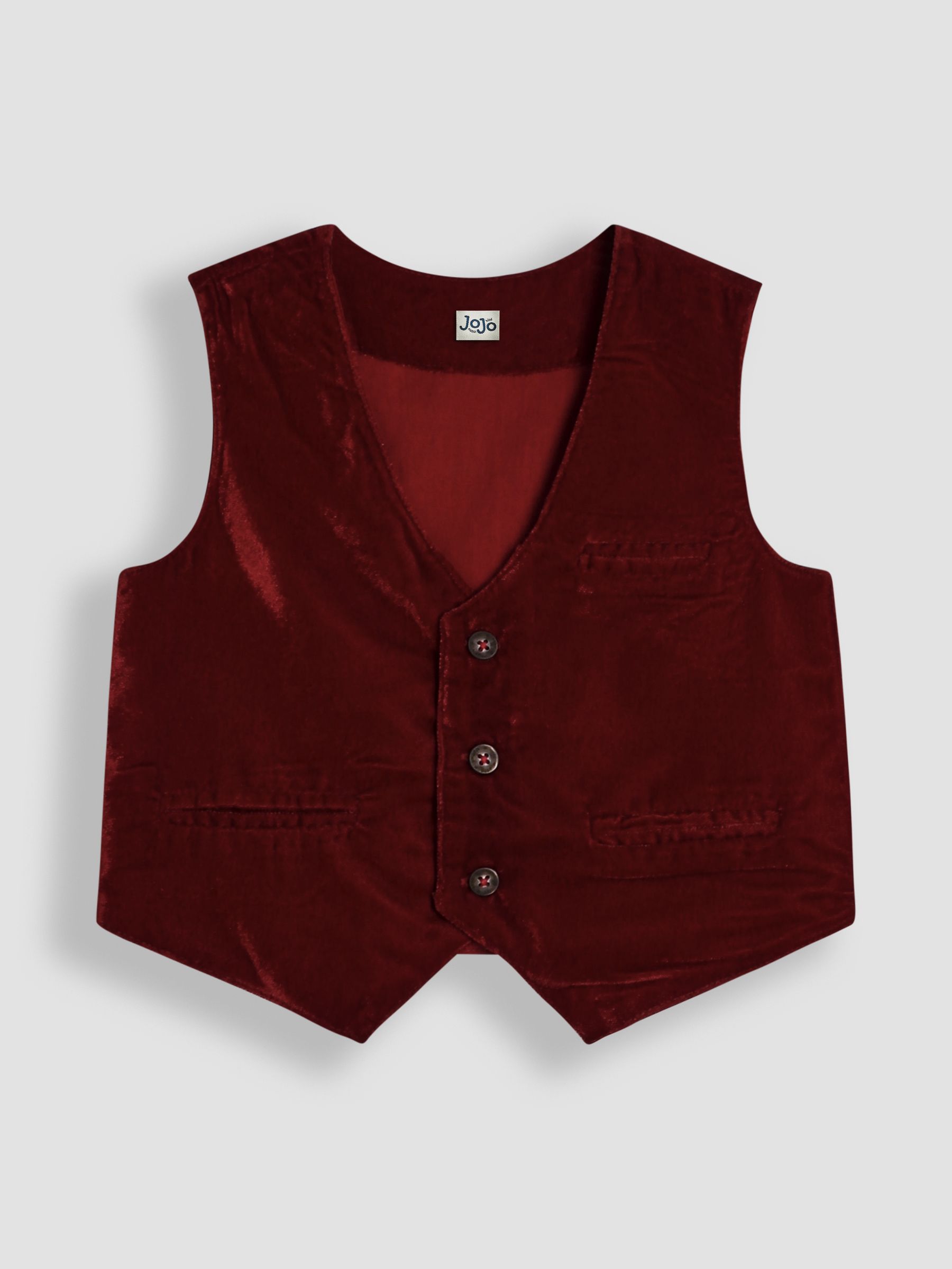 Burgundy Velvet Waistcoat Shirt and Trousers Set - Image 2 of 10