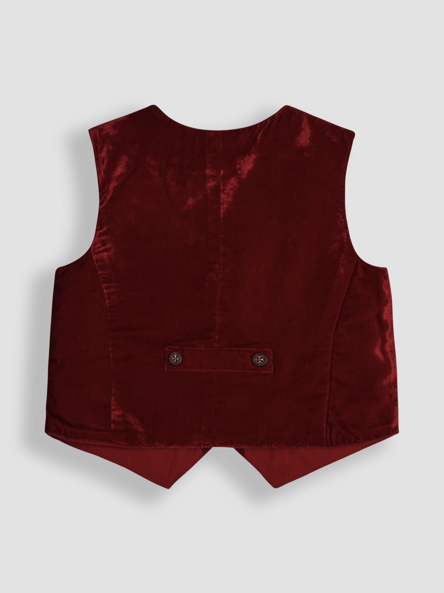 Burgundy Velvet Waistcoat Shirt and Trousers Set - Image 3 of 10