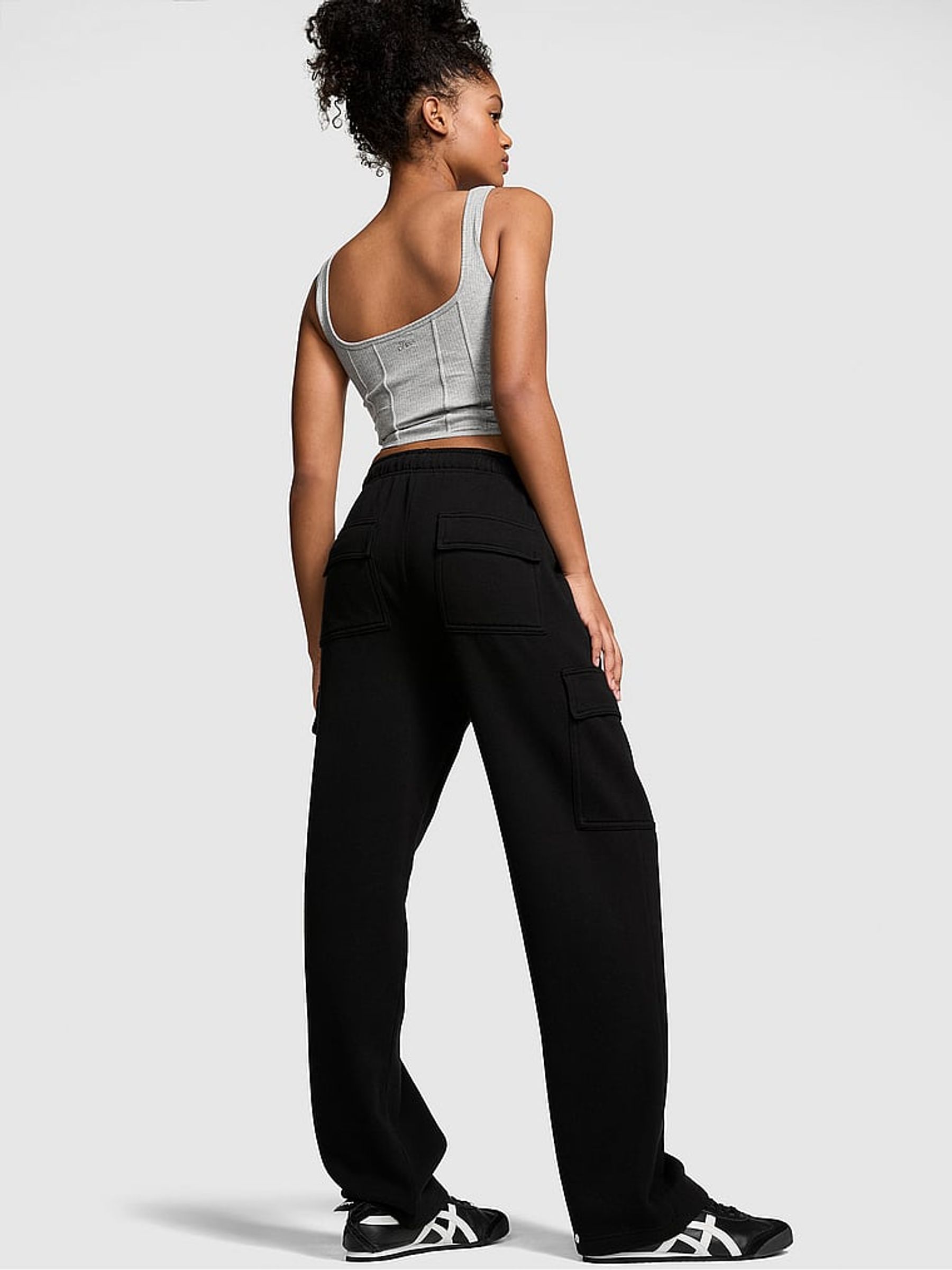 Black Fleece Straight Leg Cargo Joggers - Image 2 of 4