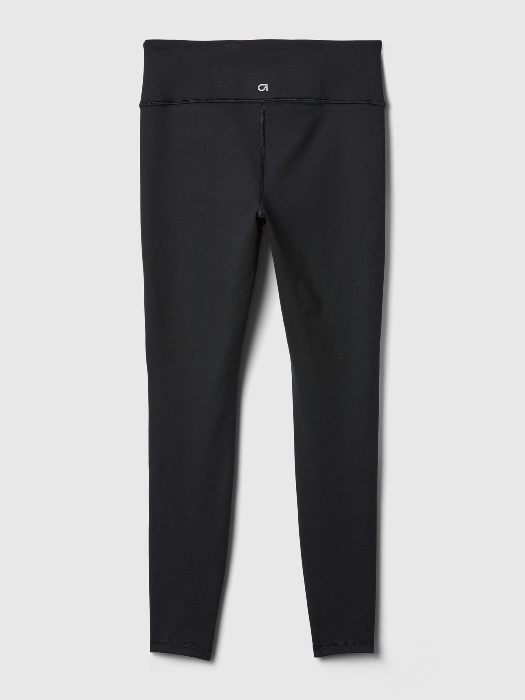 Black/White High Waisted Power Stretch Full Length Leggings - Image 4 of 4