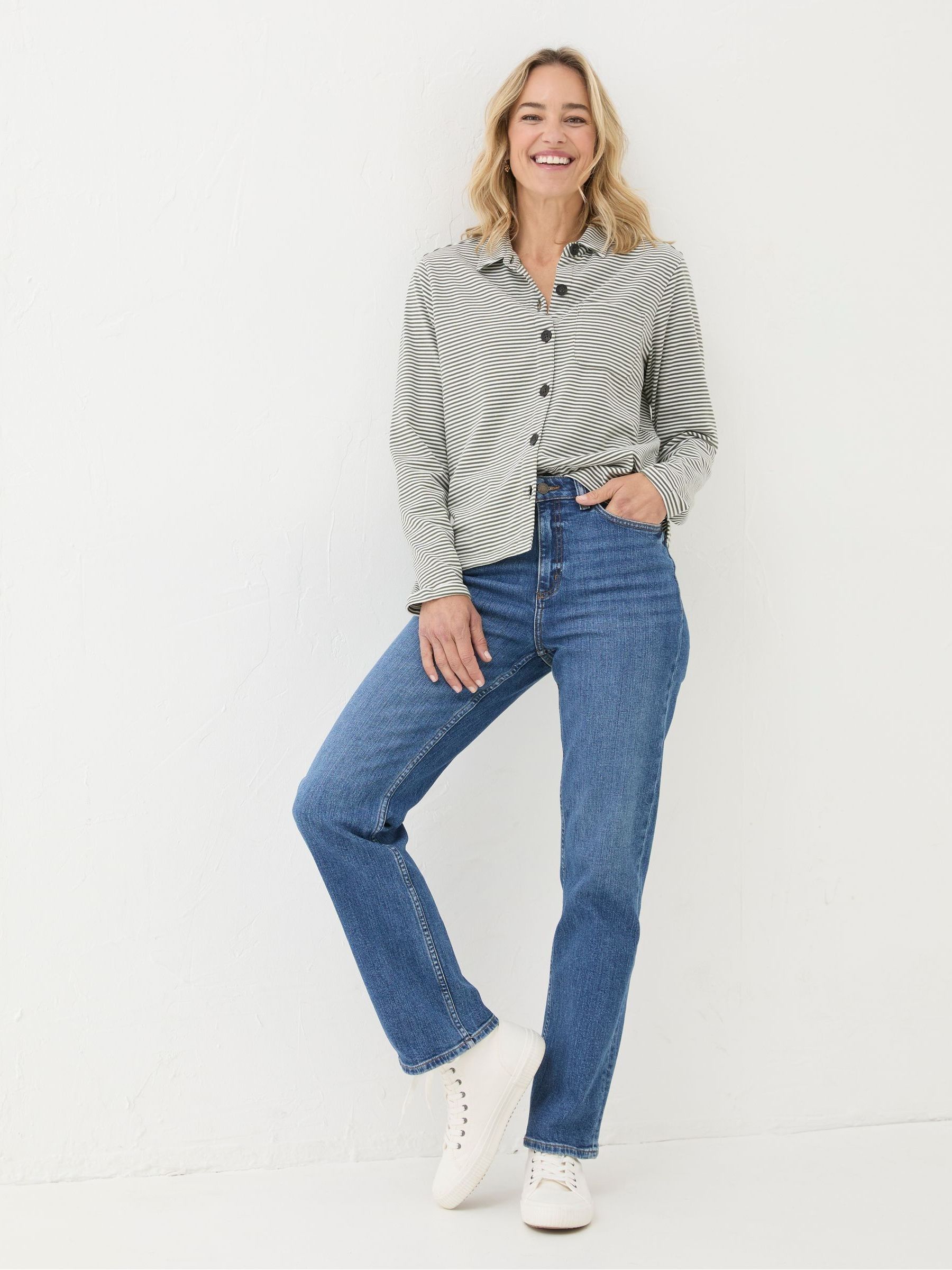 Carmel Blue Denim Comfort Straight Jeans - Image 4 of 6