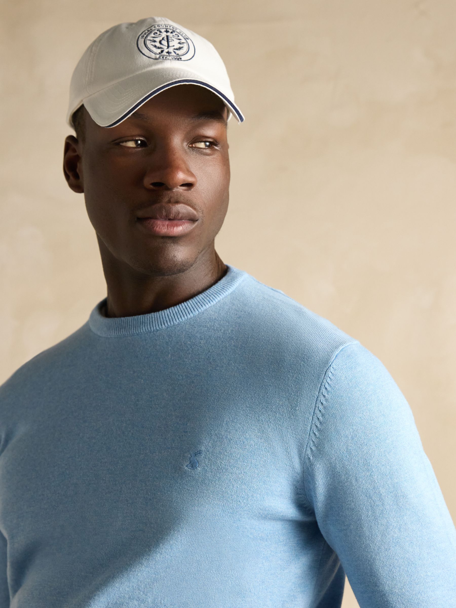Hillside Blue Crew Neck Knitted Jumper - Image 4 of 7