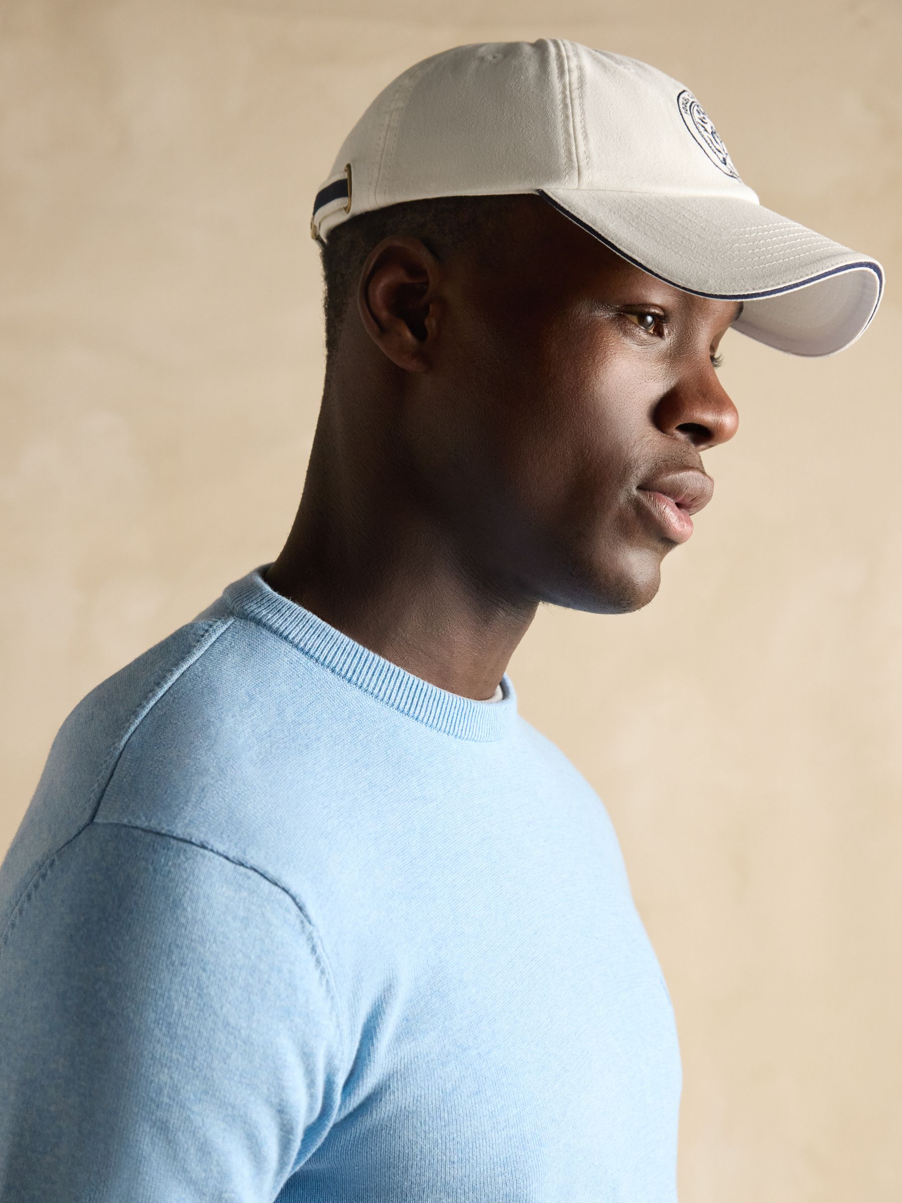 Hillside Blue Crew Neck Knitted Jumper - Image 6 of 7