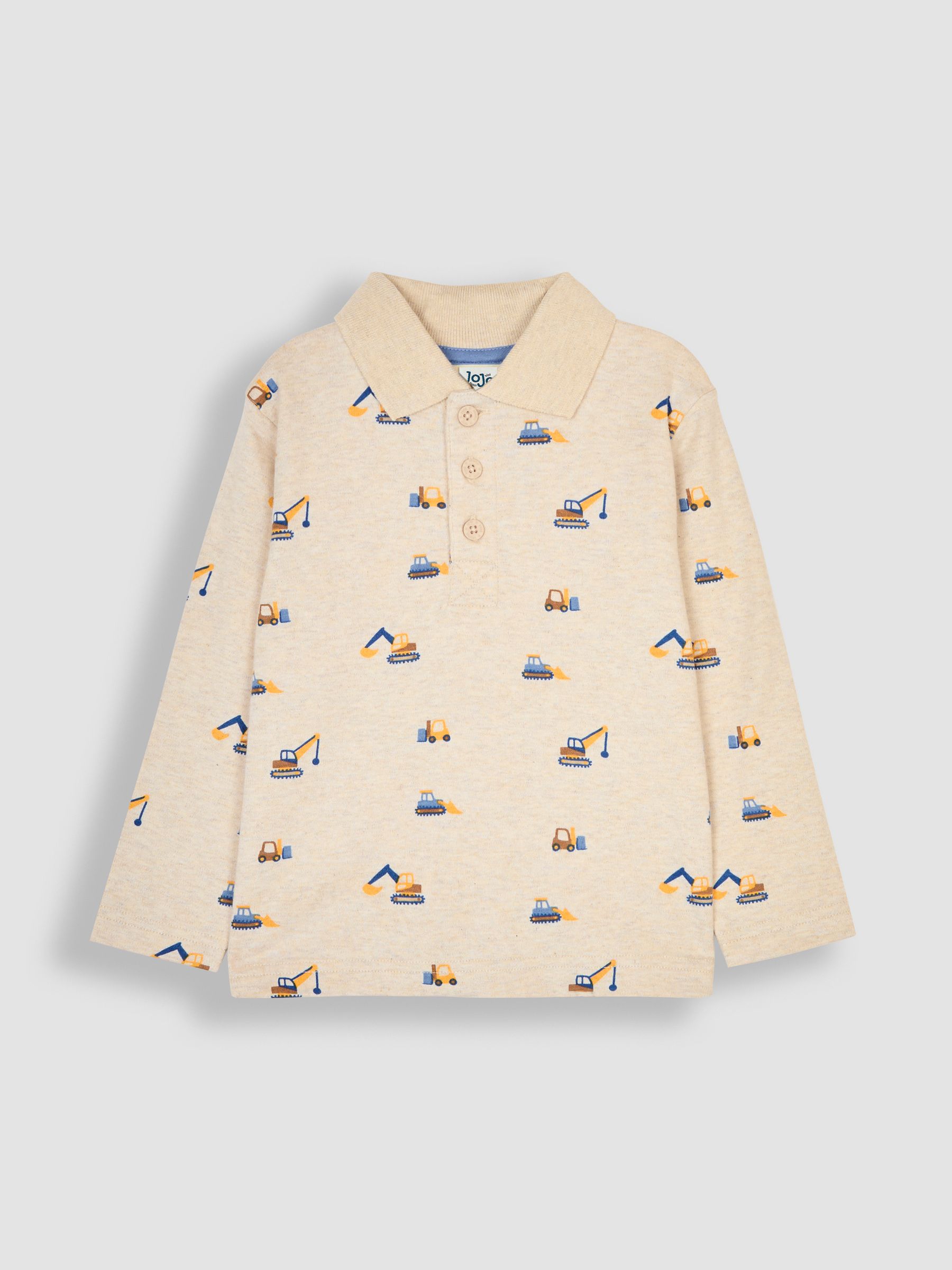 Natural Construction Long Sleeve Print Polo Shirt - Image 1 of 3