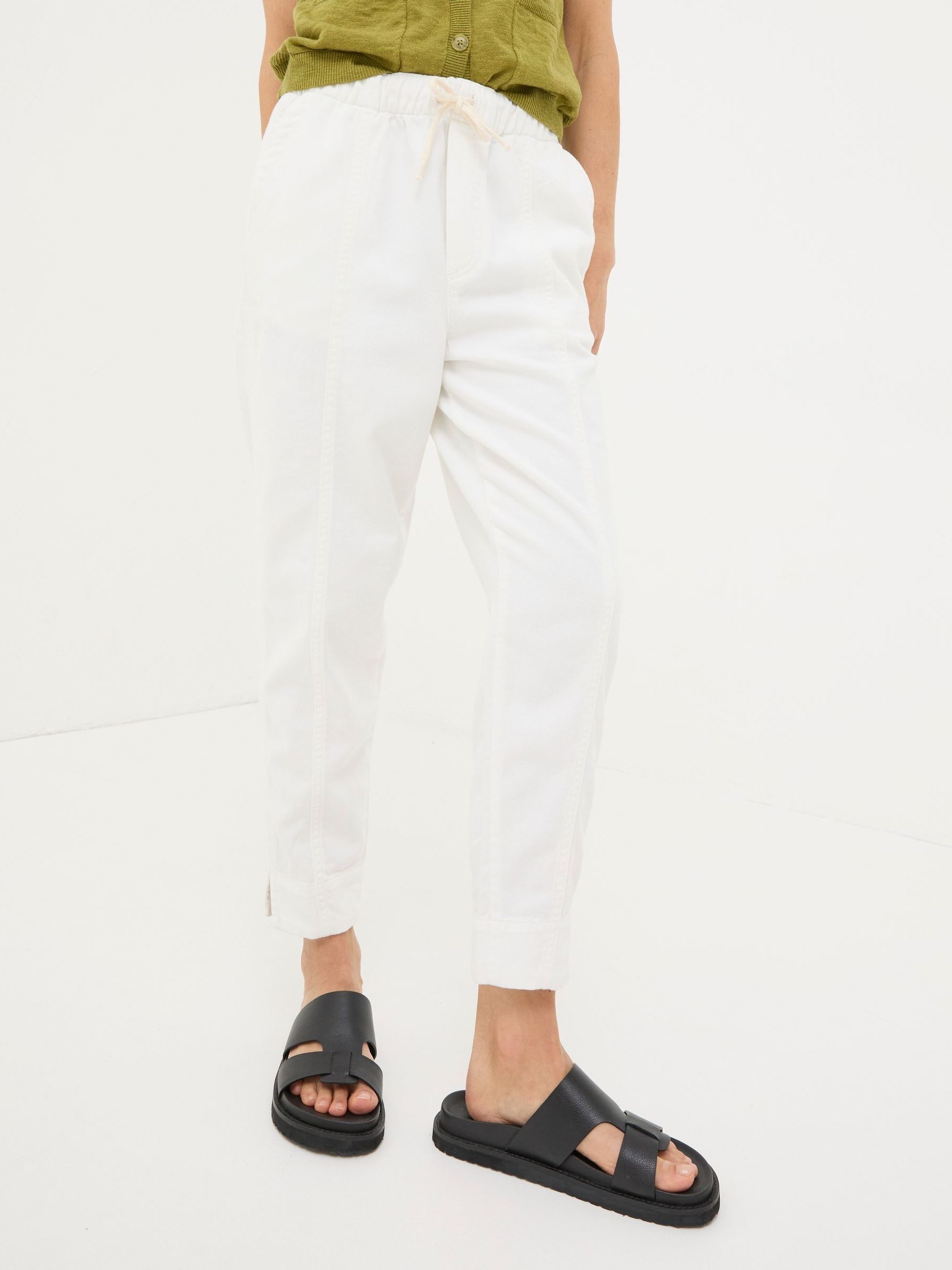 Ashli White Tapered Cargo Trousers - Image 3 of 5