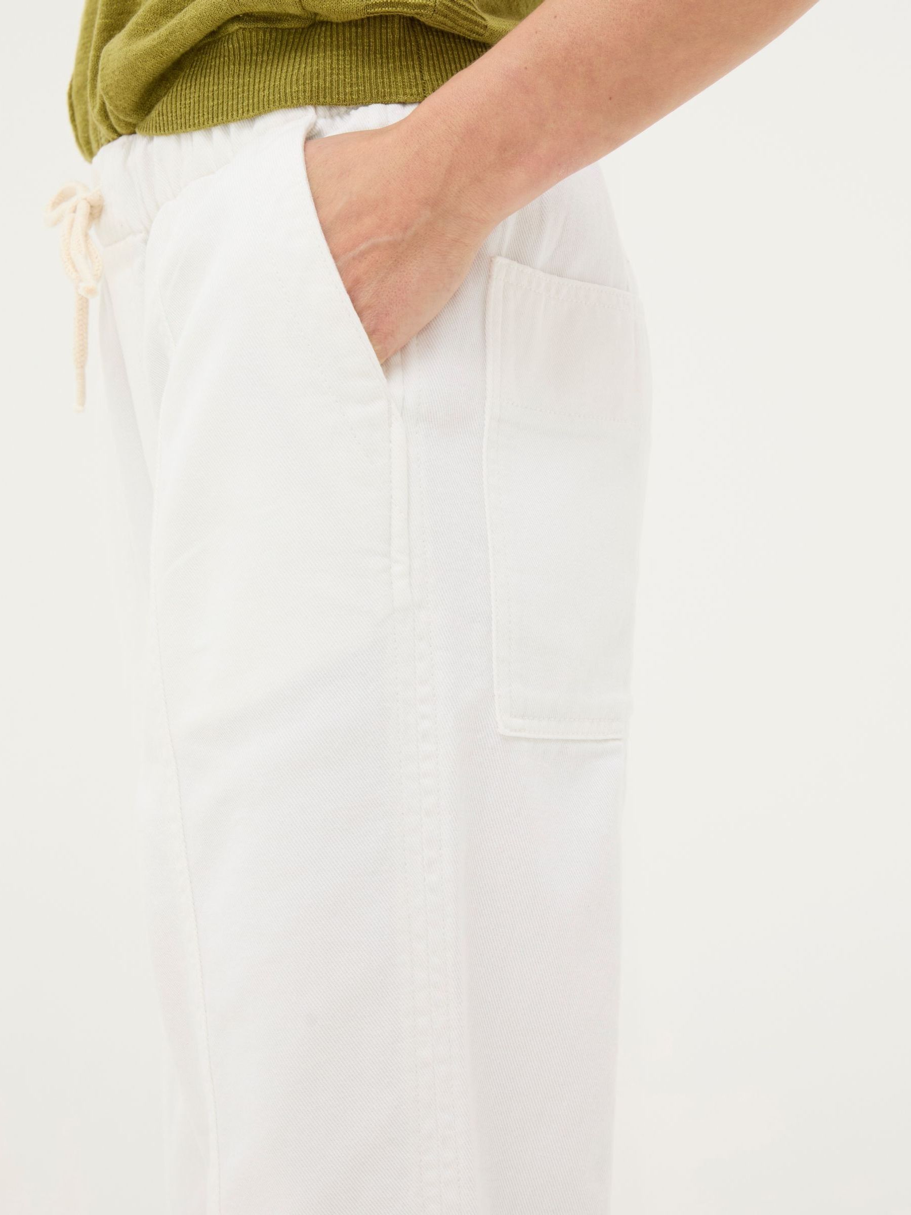 Ashli White Tapered Cargo Trousers - Image 4 of 5