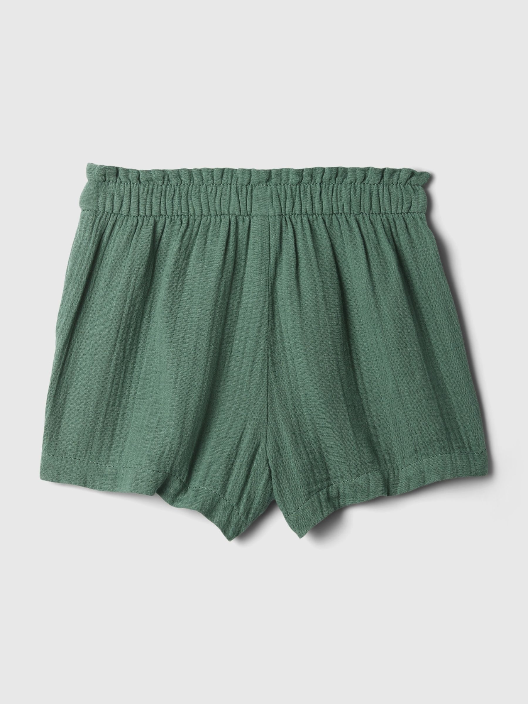 Green Crinkle Cotton Pull On Baby Shorts (12mths-5yrs) - Image 2 of 2