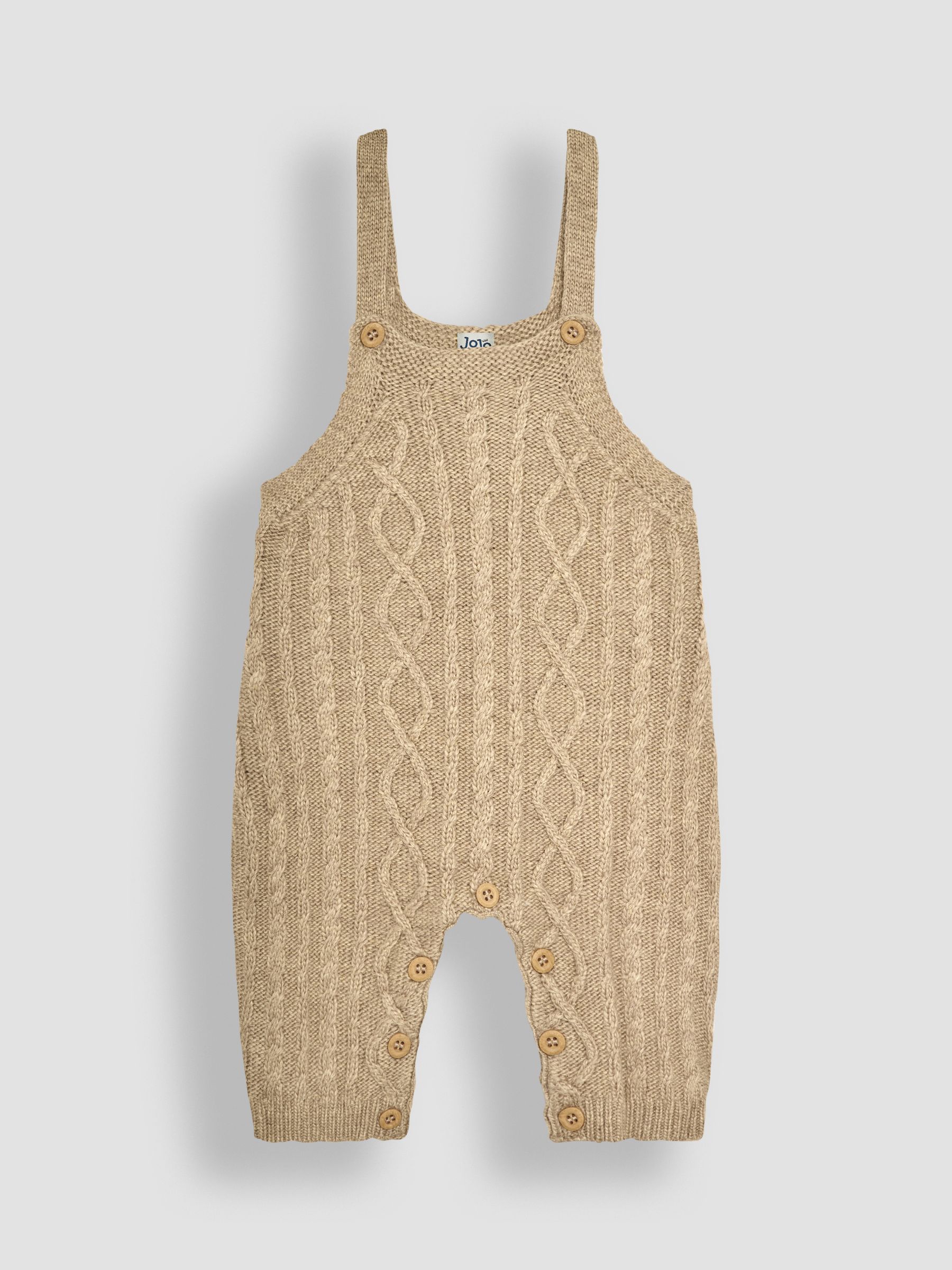 Fawn Brown Cable Knit Dungarees & Top Baby Set - Image 2 of 9