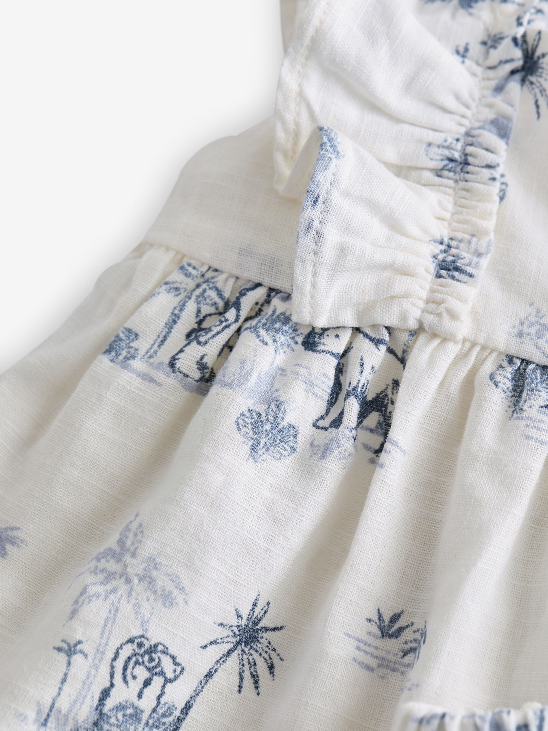 White/Blue Baby Linen-Cotton Outfit Set (Newborn-24mths) - Image 3 of 5
