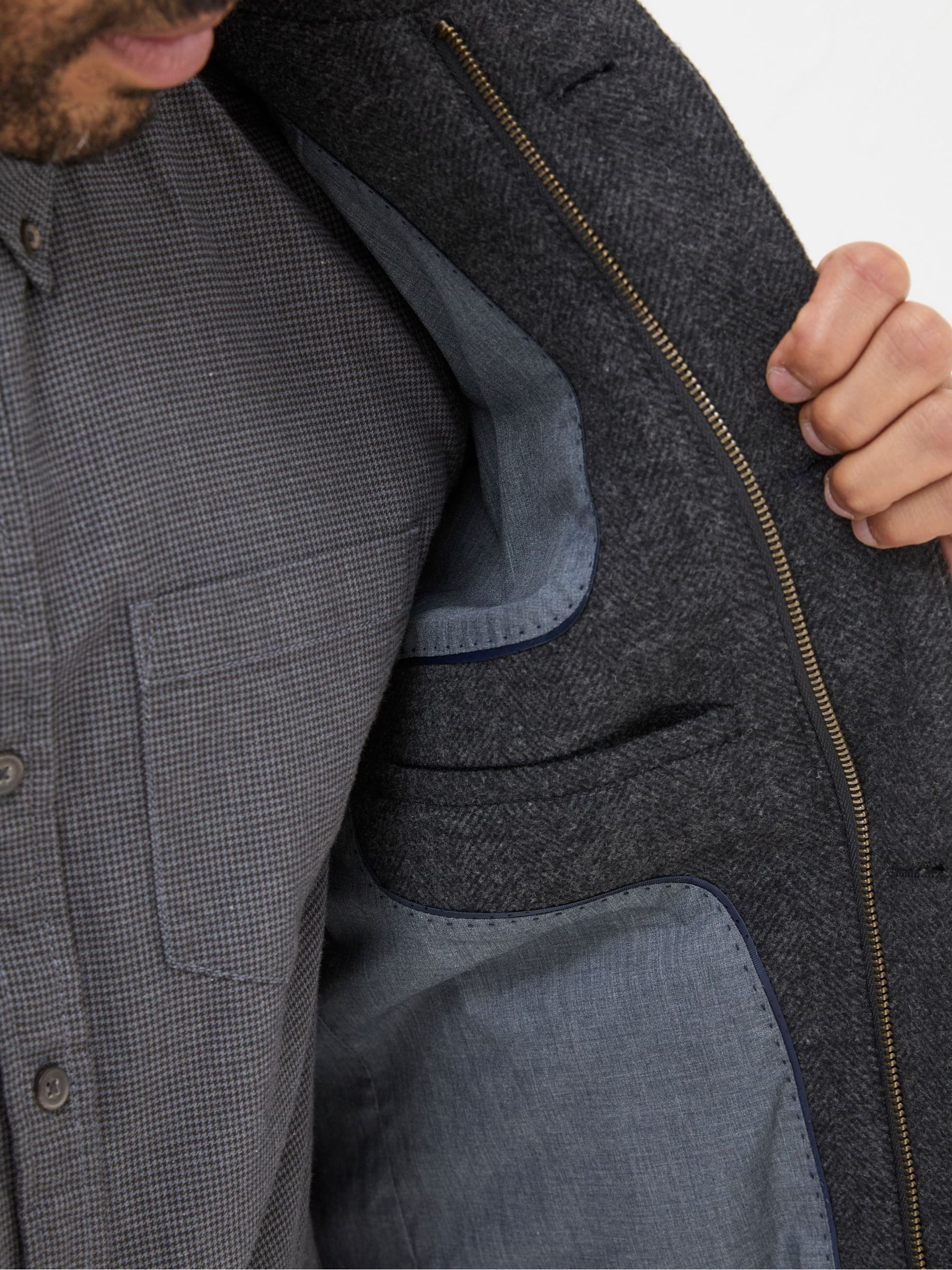 Pendeen Dark Grey Overcoat - Image 3 of 5