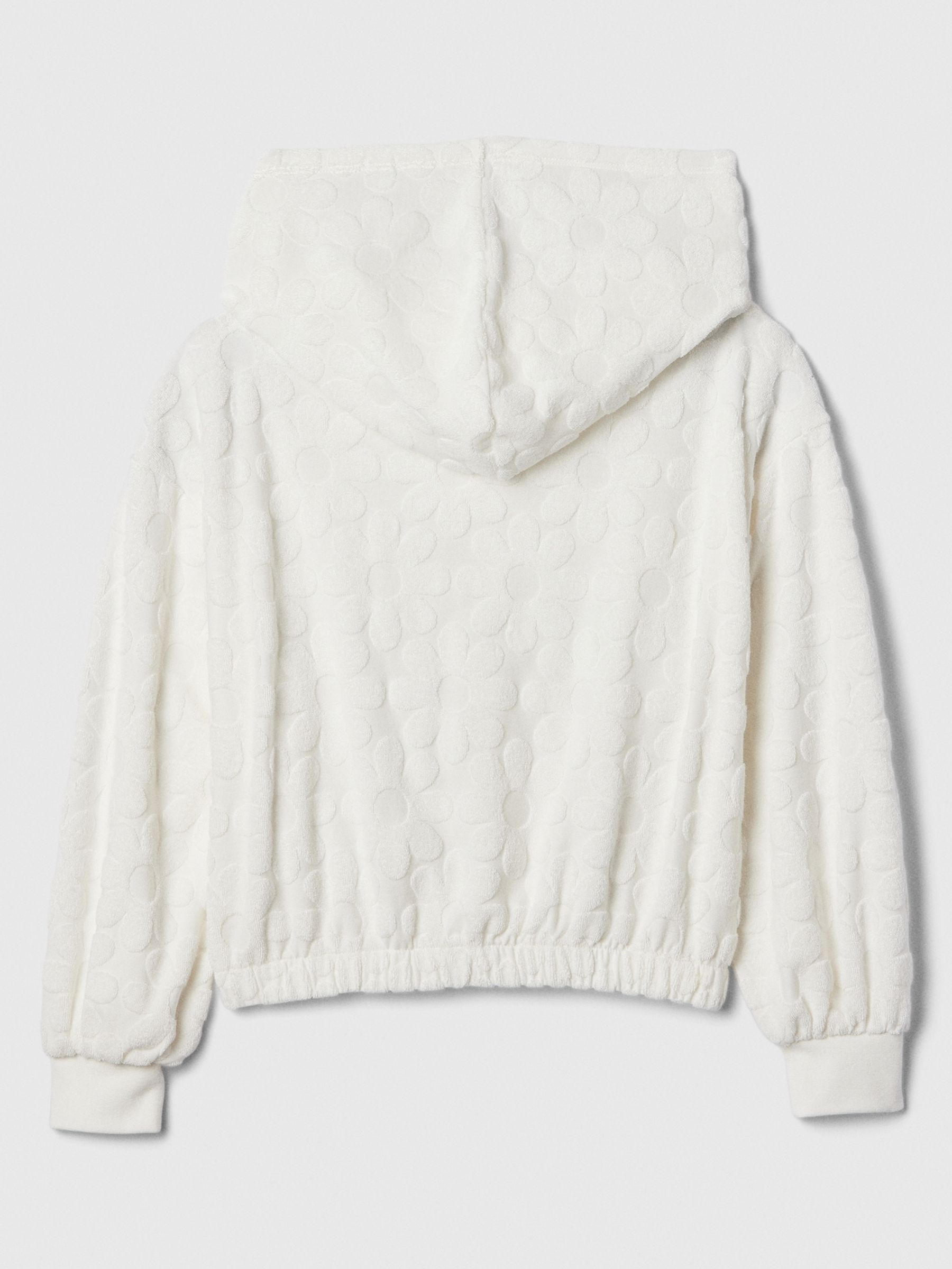 White Towel Terry Zip Up Hoodie (4-13yrs) - Image 2 of 2