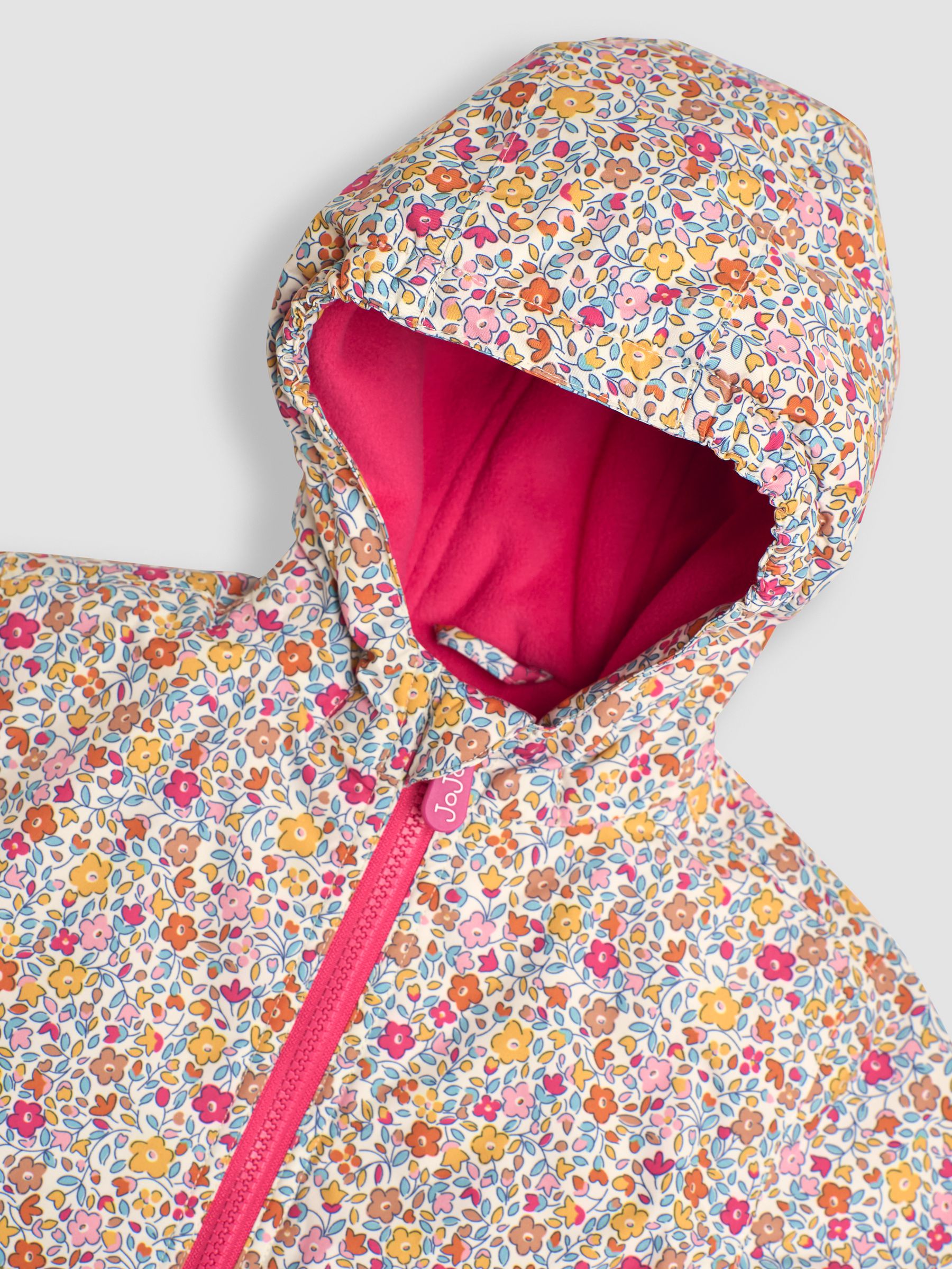 Pink Floral Fleece Lined Jacket - Image 6 of 7