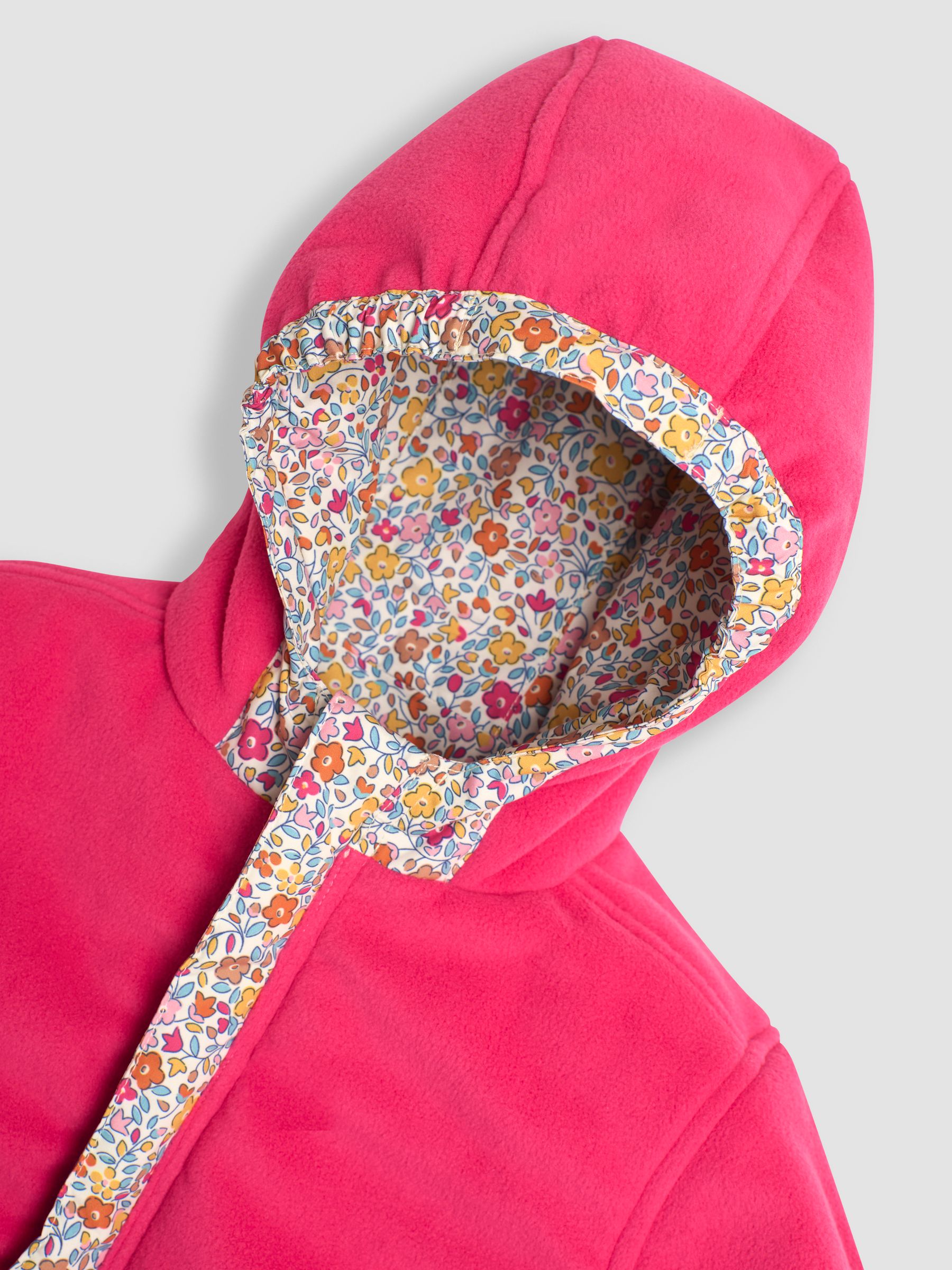 Pink Floral Fleece Lined Jacket - Image 7 of 7
