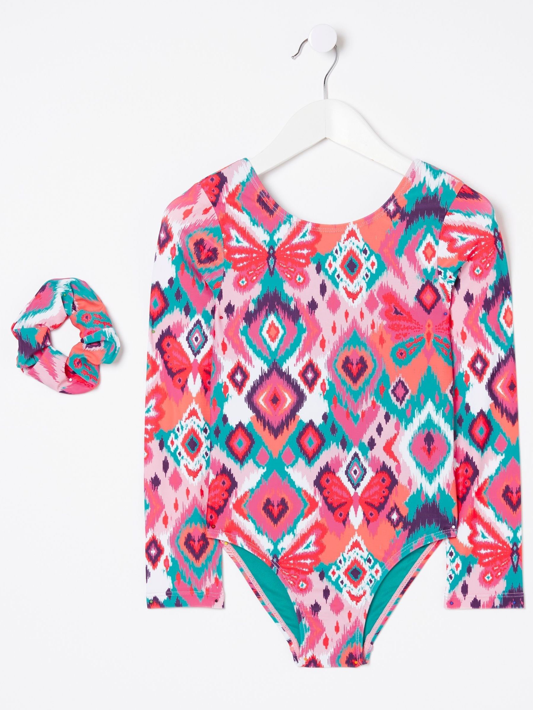 Pink Butterfly Long Sleeve Swimsuit - Image 5 of 5