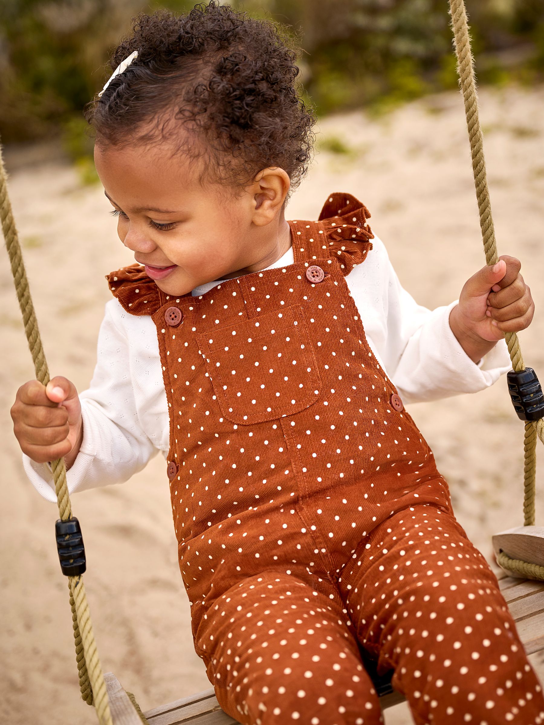 Toffee Frill Co-ord Dungarees And Top Set - Image 2 of 4