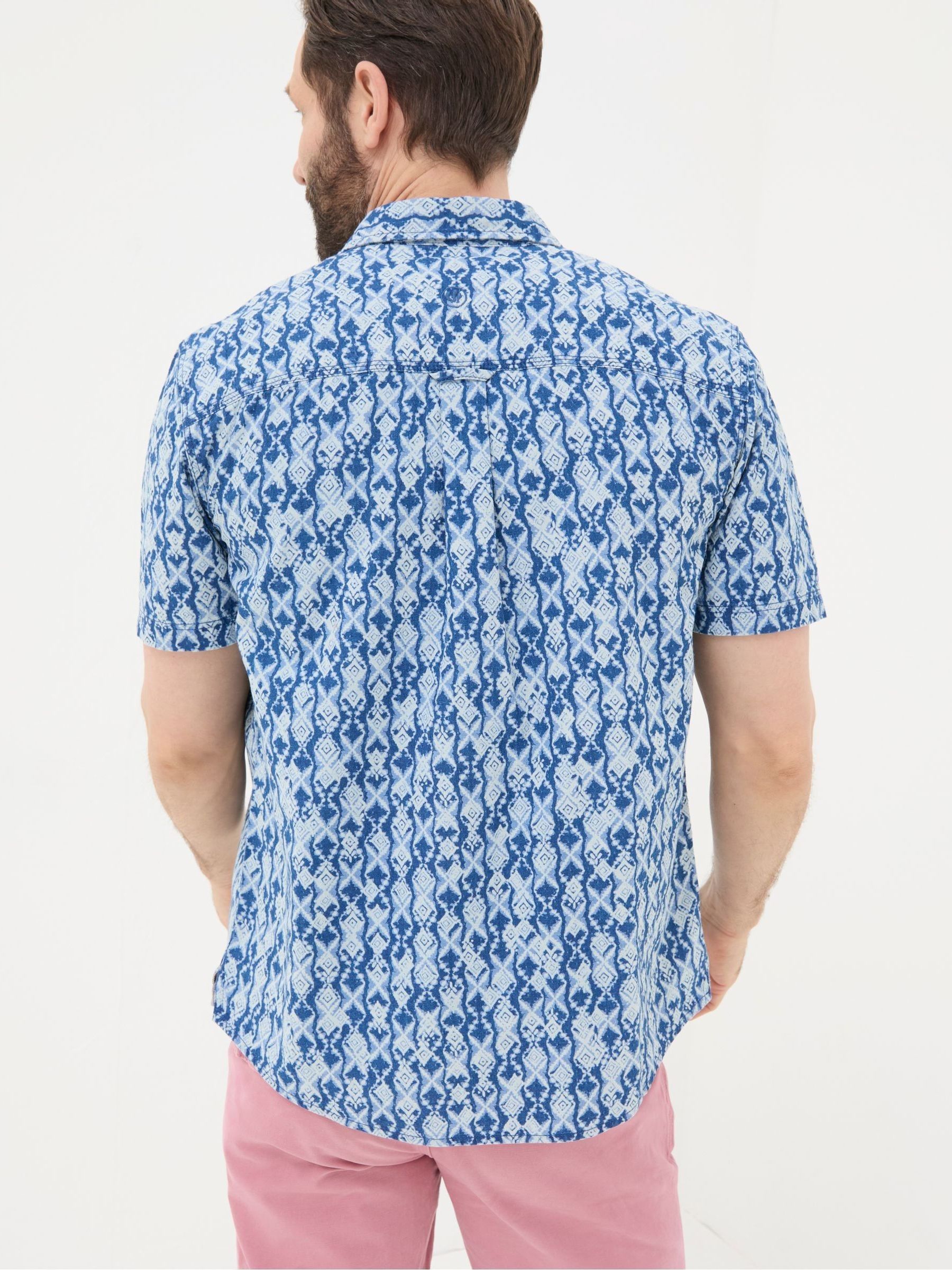 Ikat Blue Print Shirt - Image 2 of 5