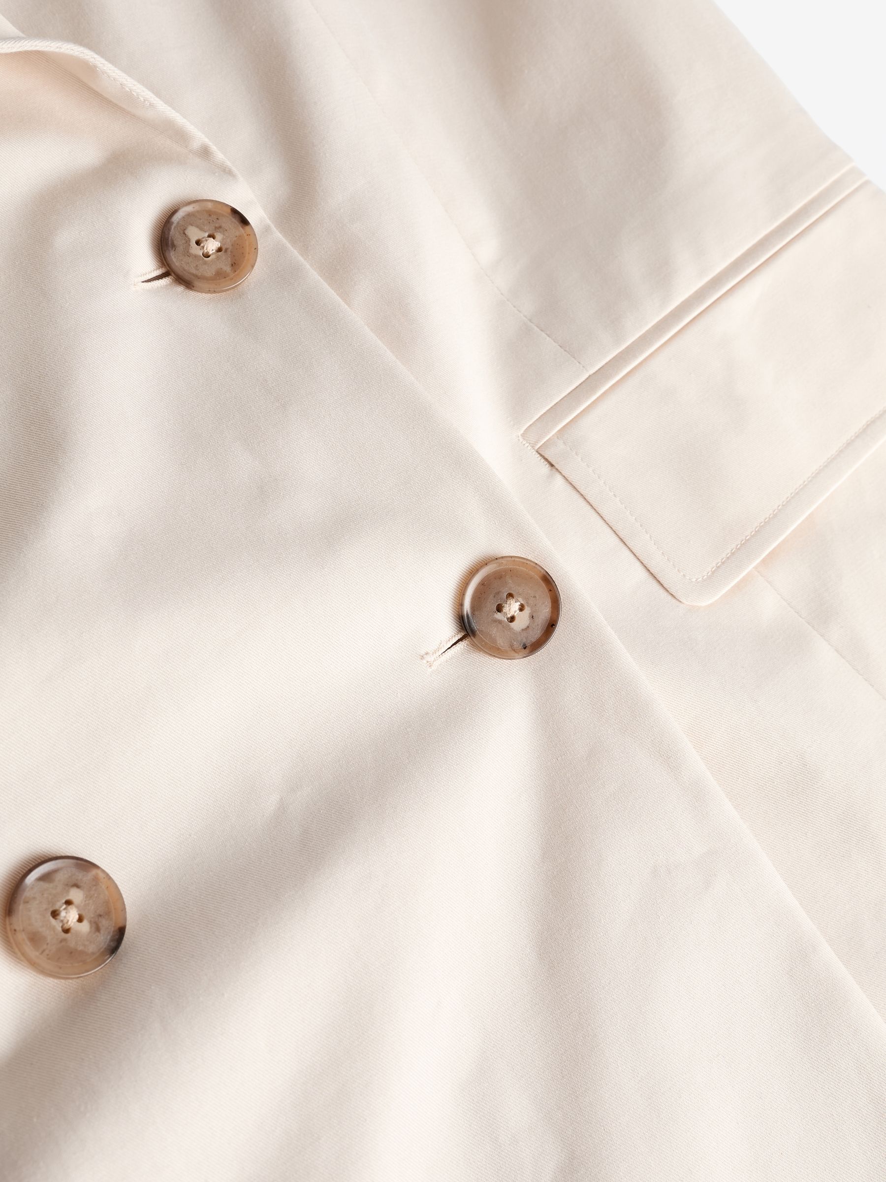 Banana Republic Cream Linen Double-Breasted Waistcoat - Image 3 of 4