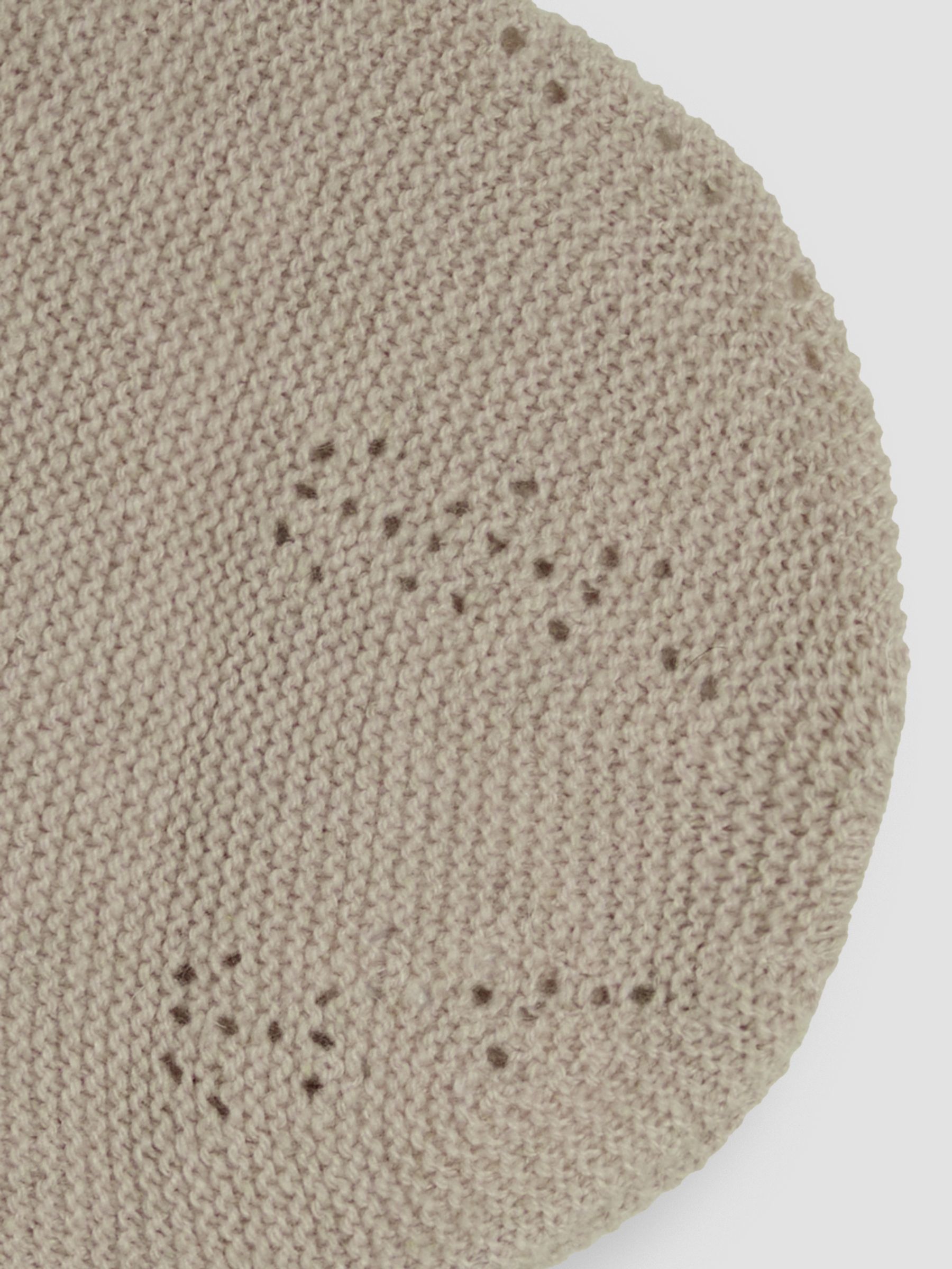 Natural Knitted Baby Bonnet - Image 2 of 3
