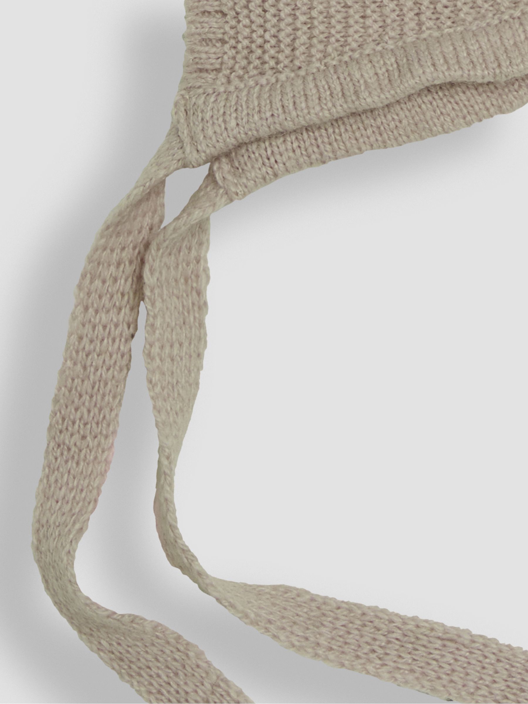 Natural Knitted Baby Bonnet - Image 3 of 3