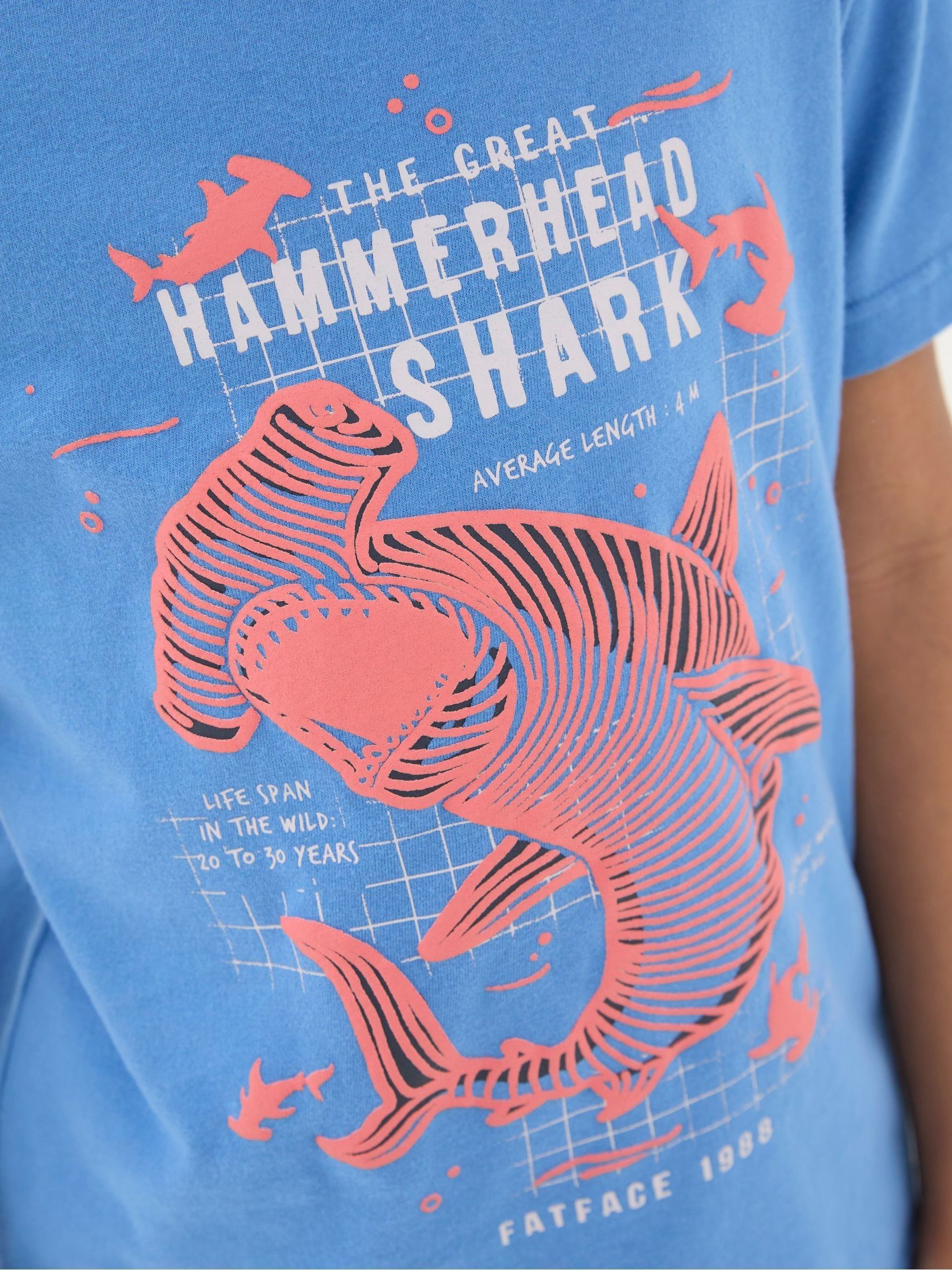 Blue Hammerhead Shark T-Shirt - Image 3 of 4
