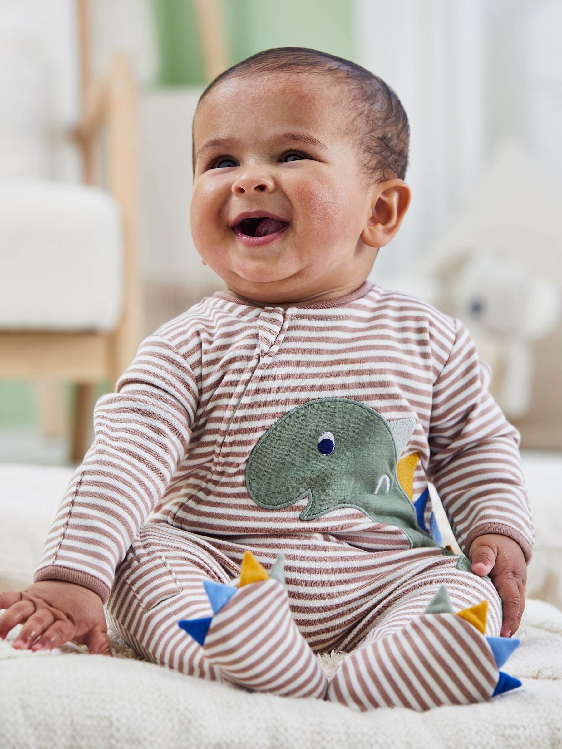 Natural Appliqué Zip Sleepsuit - Image 1 of 7