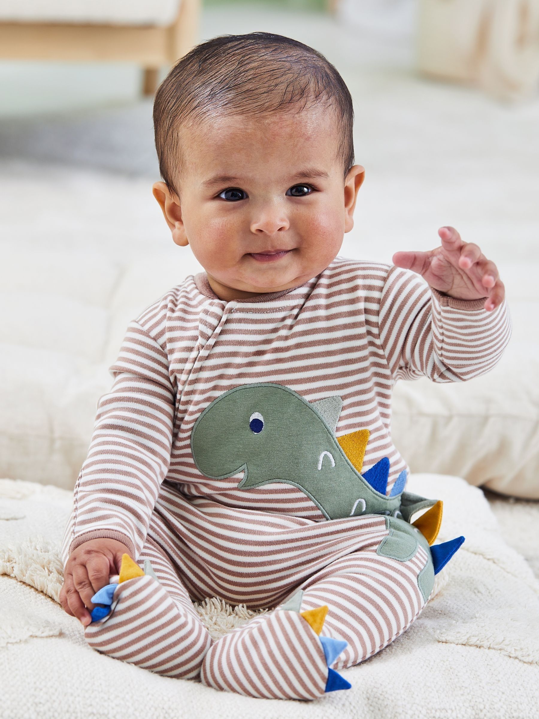 Natural Appliqué Zip Sleepsuit - Image 2 of 7