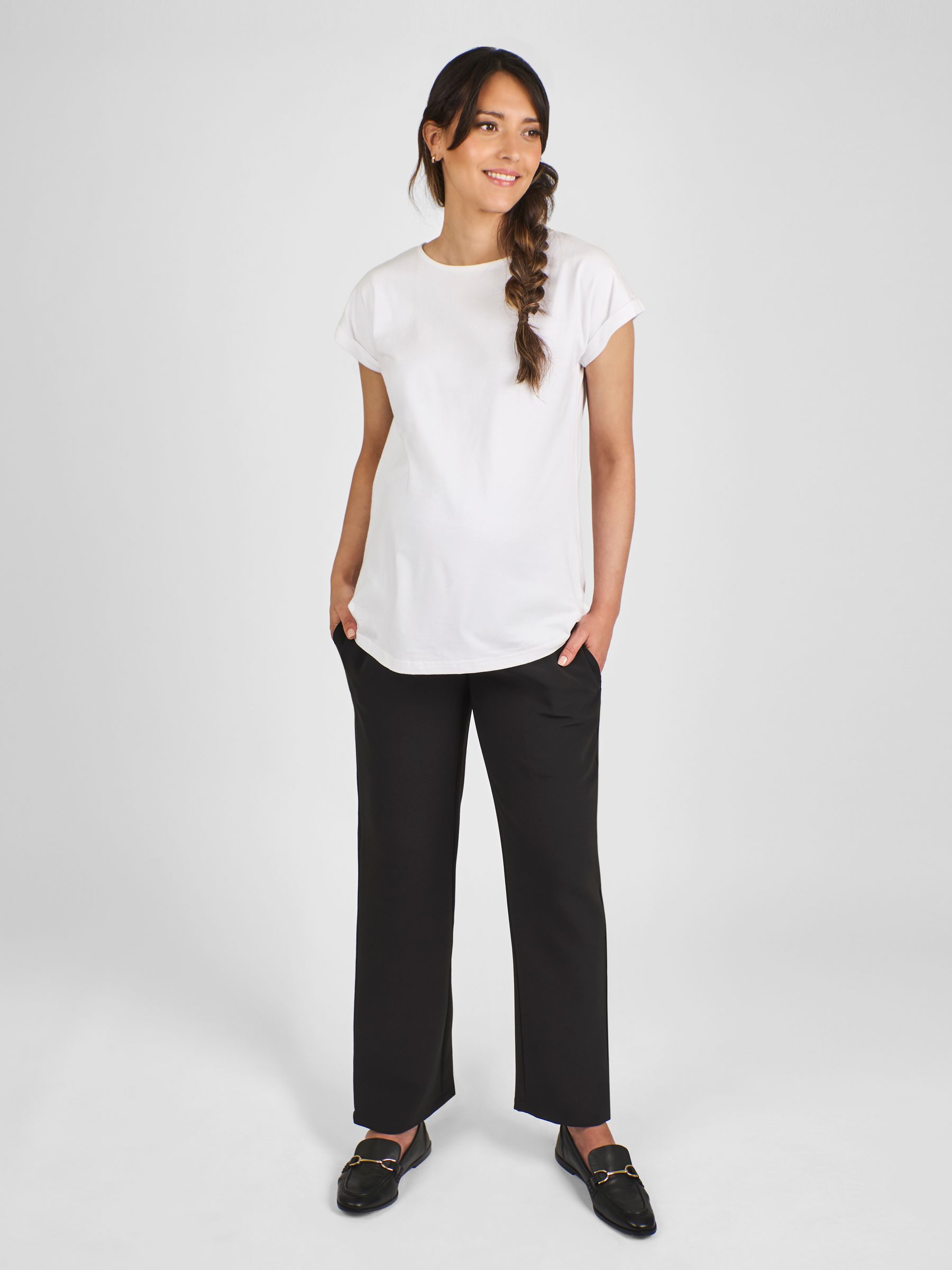 Black Maternity Straight Leg Trousers - Image 3 of 4