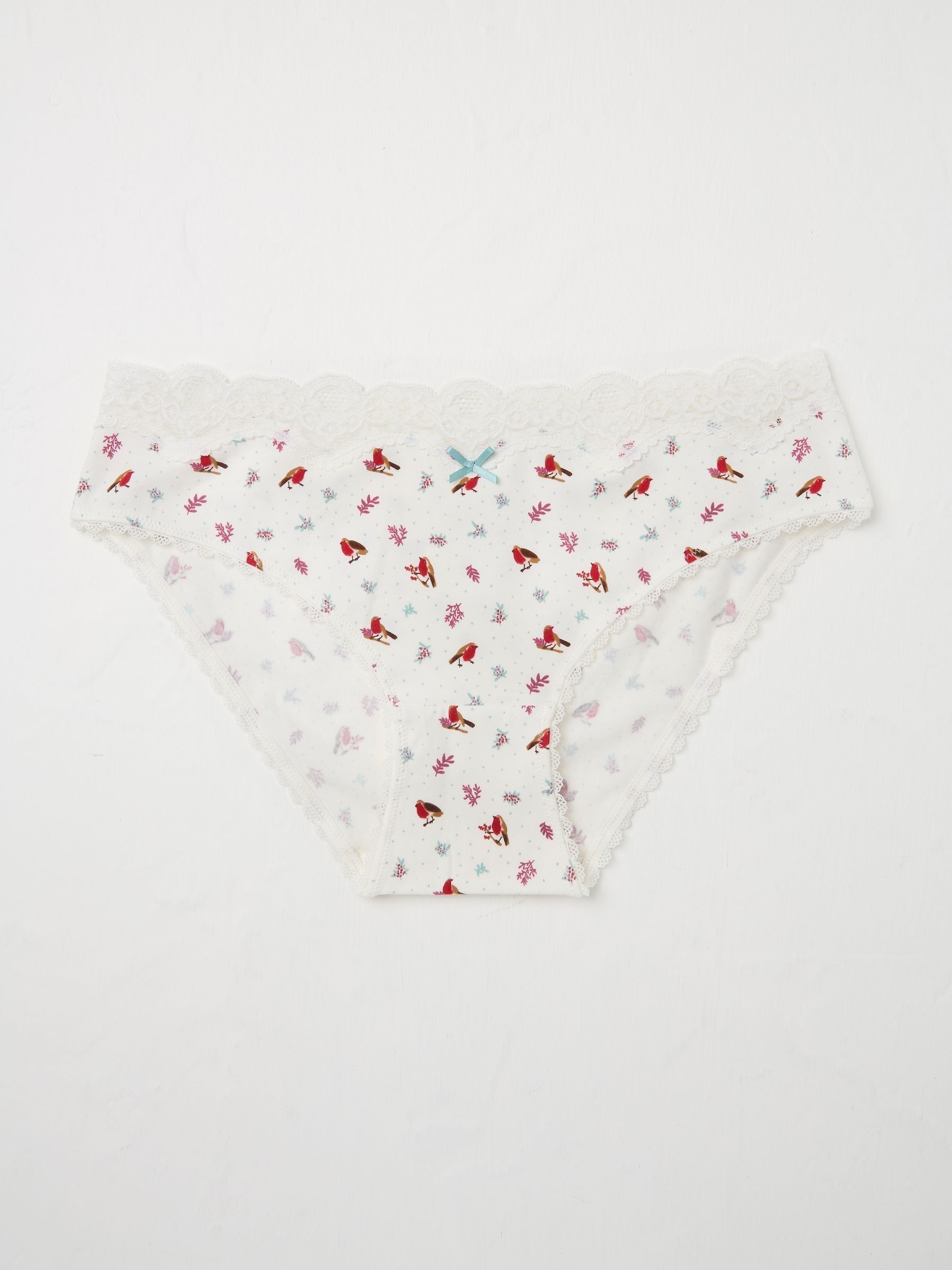 Robin Ivory Floral Mini Knickers - Image 1 of 2