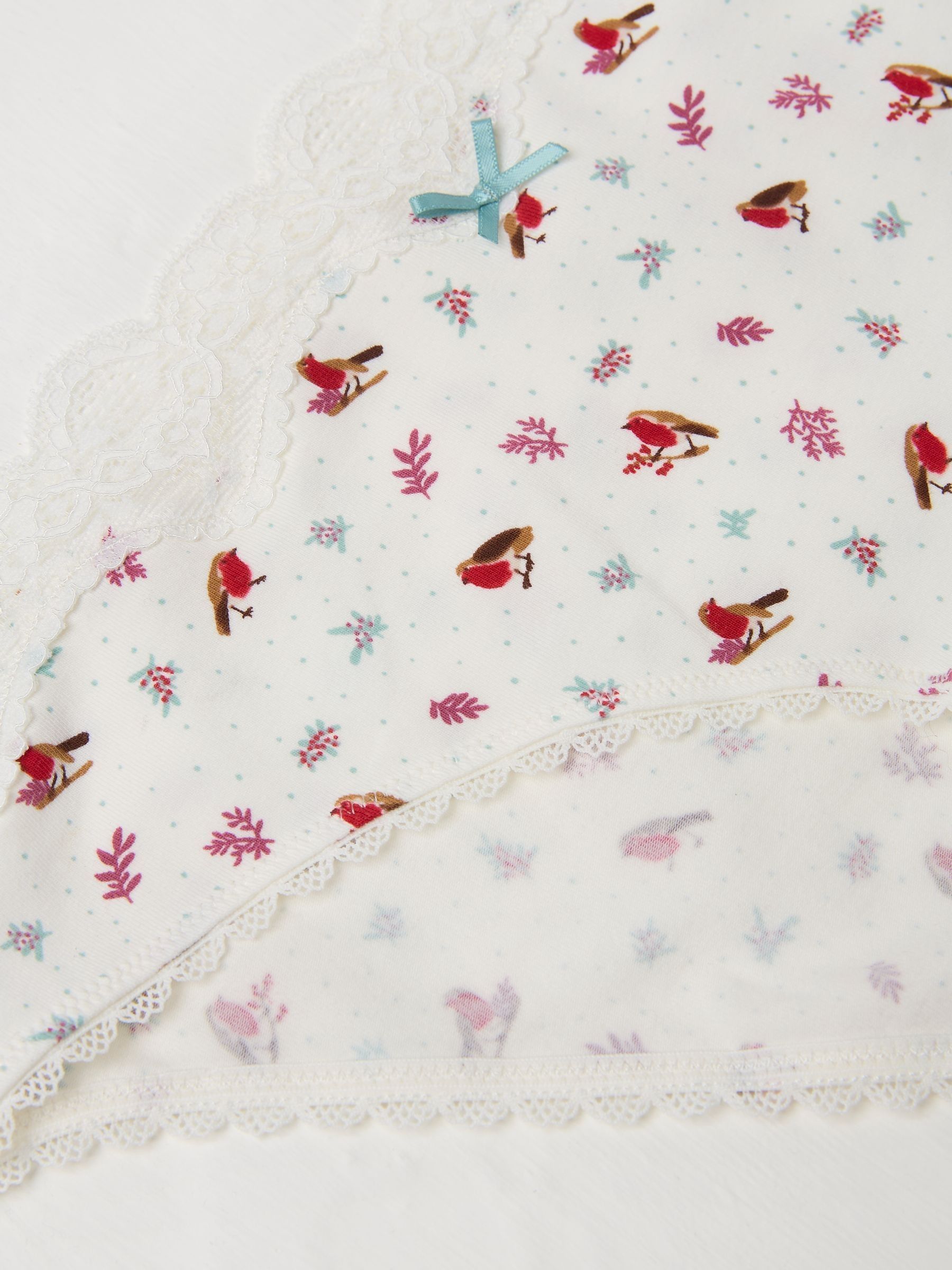 Robin Ivory Floral Mini Knickers - Image 2 of 2
