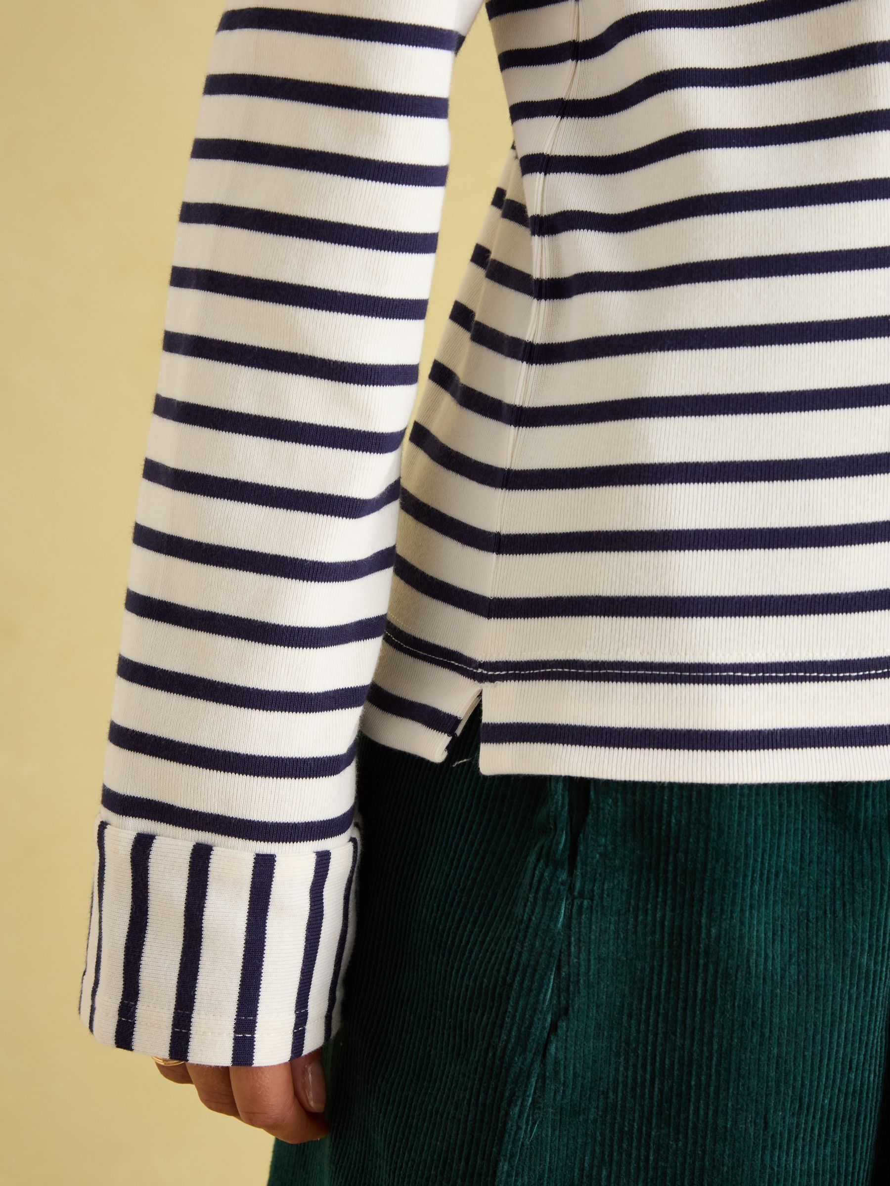 Harbour Cream/Navy V-Neck Jersey Top - Image 5 of 6