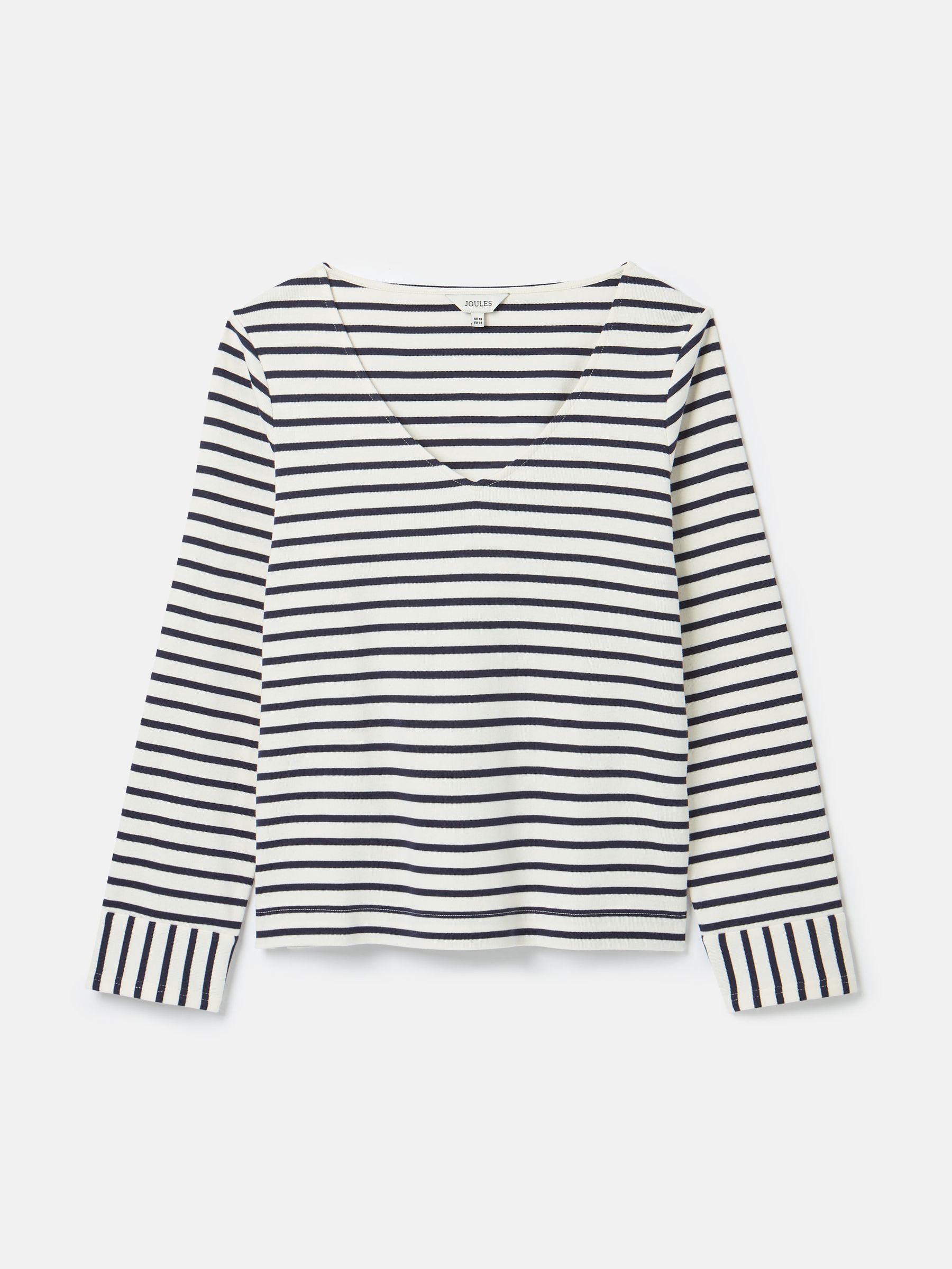 Harbour Cream/Navy V-Neck Jersey Top - Image 6 of 6