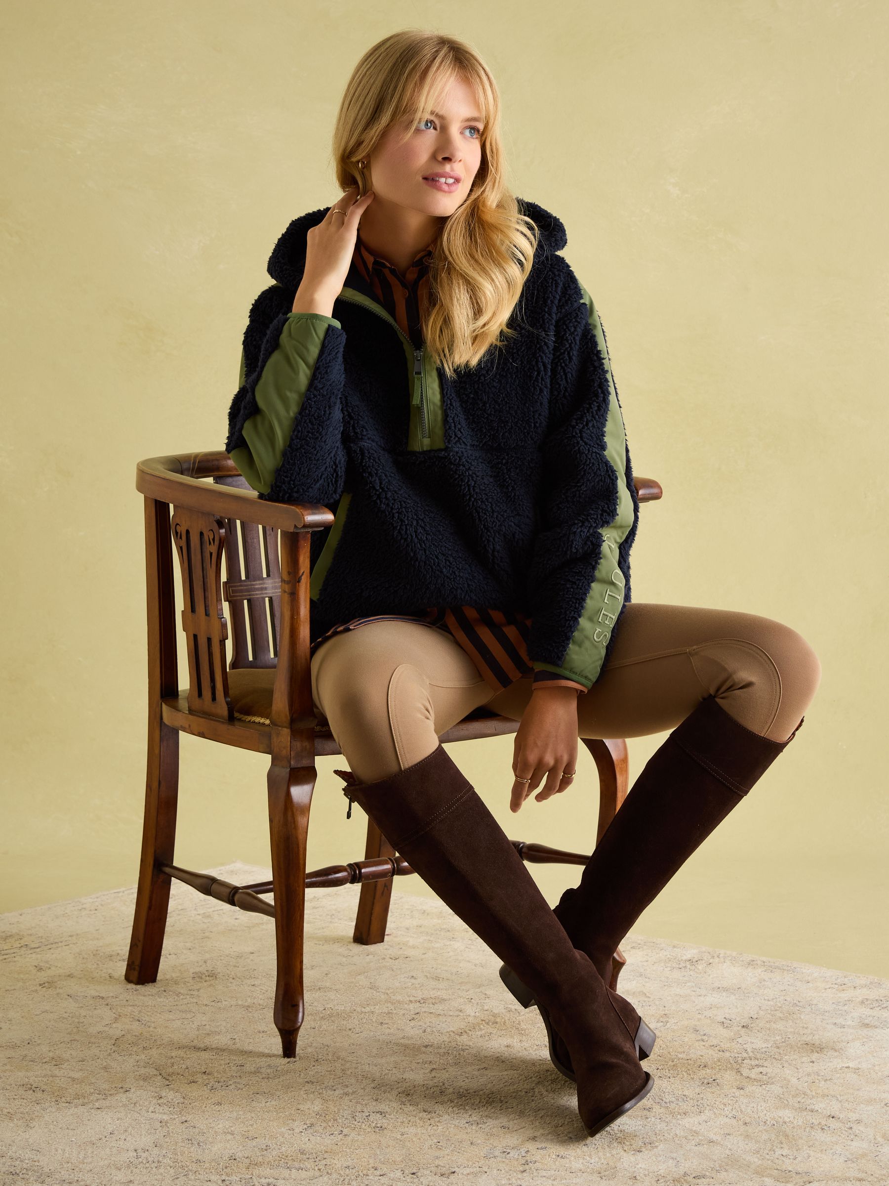 Tilly Navy Hooded Fleece - Image 3 of 7