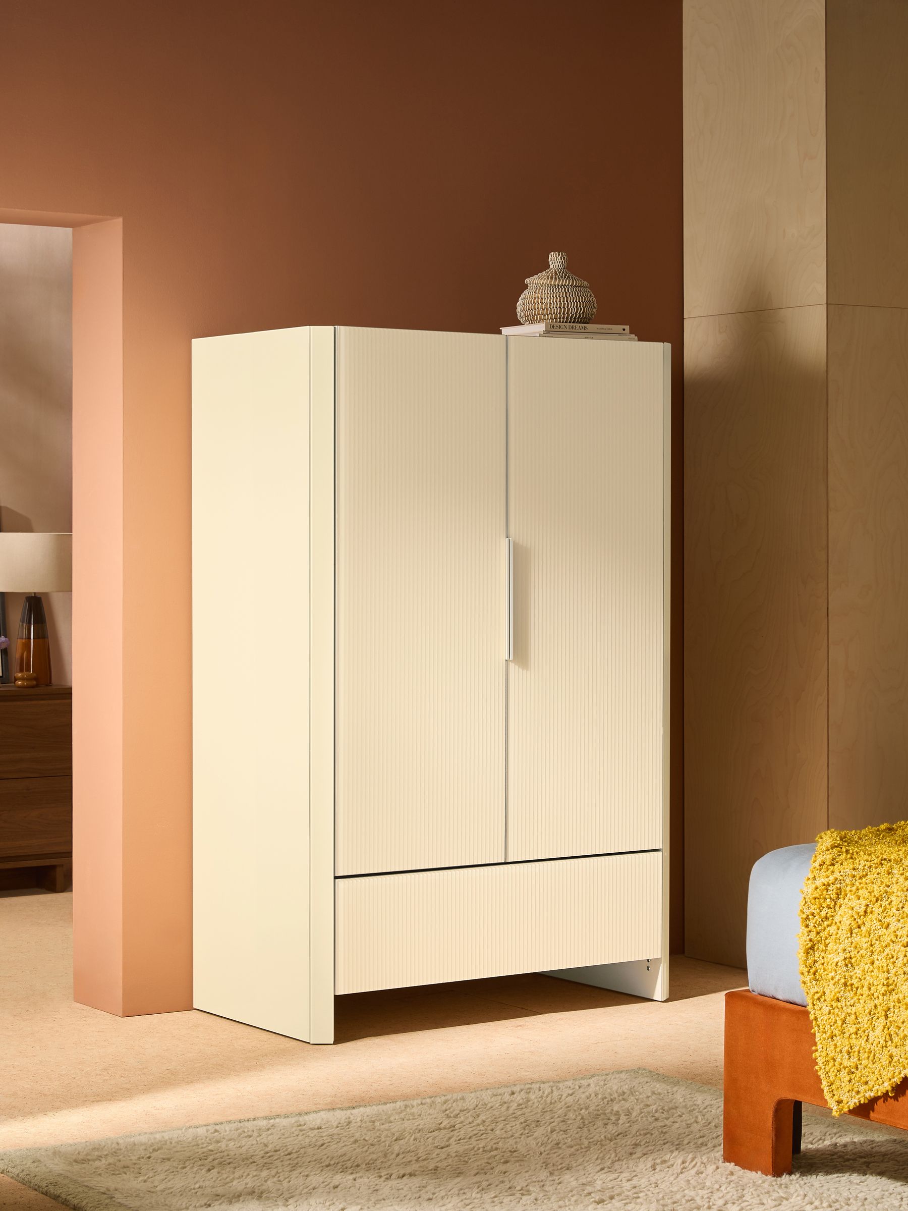 Eleni Double Wardrobe in Ecru White - Image 1 of 6