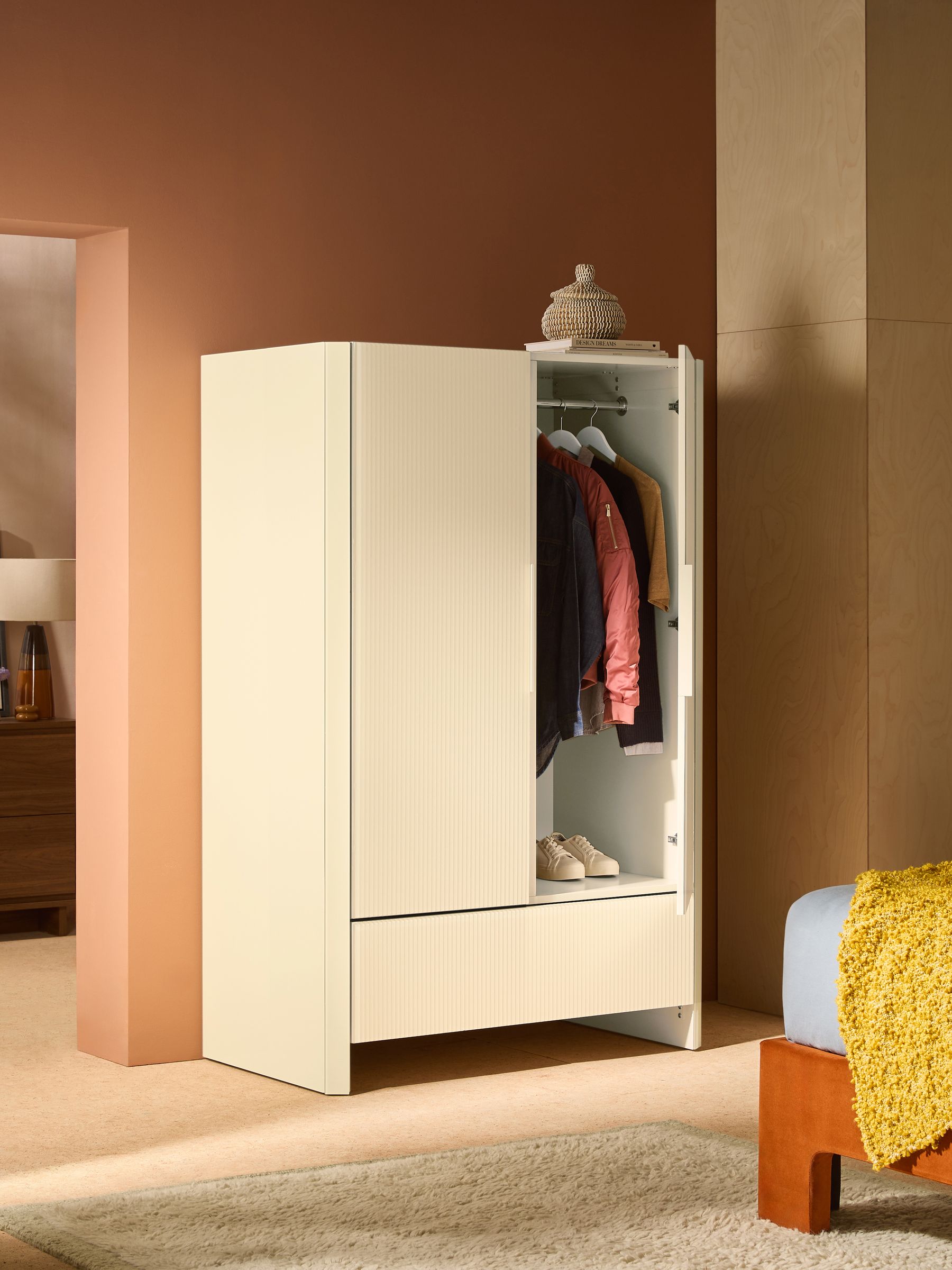 Eleni Double Wardrobe in Ecru White - Image 2 of 6