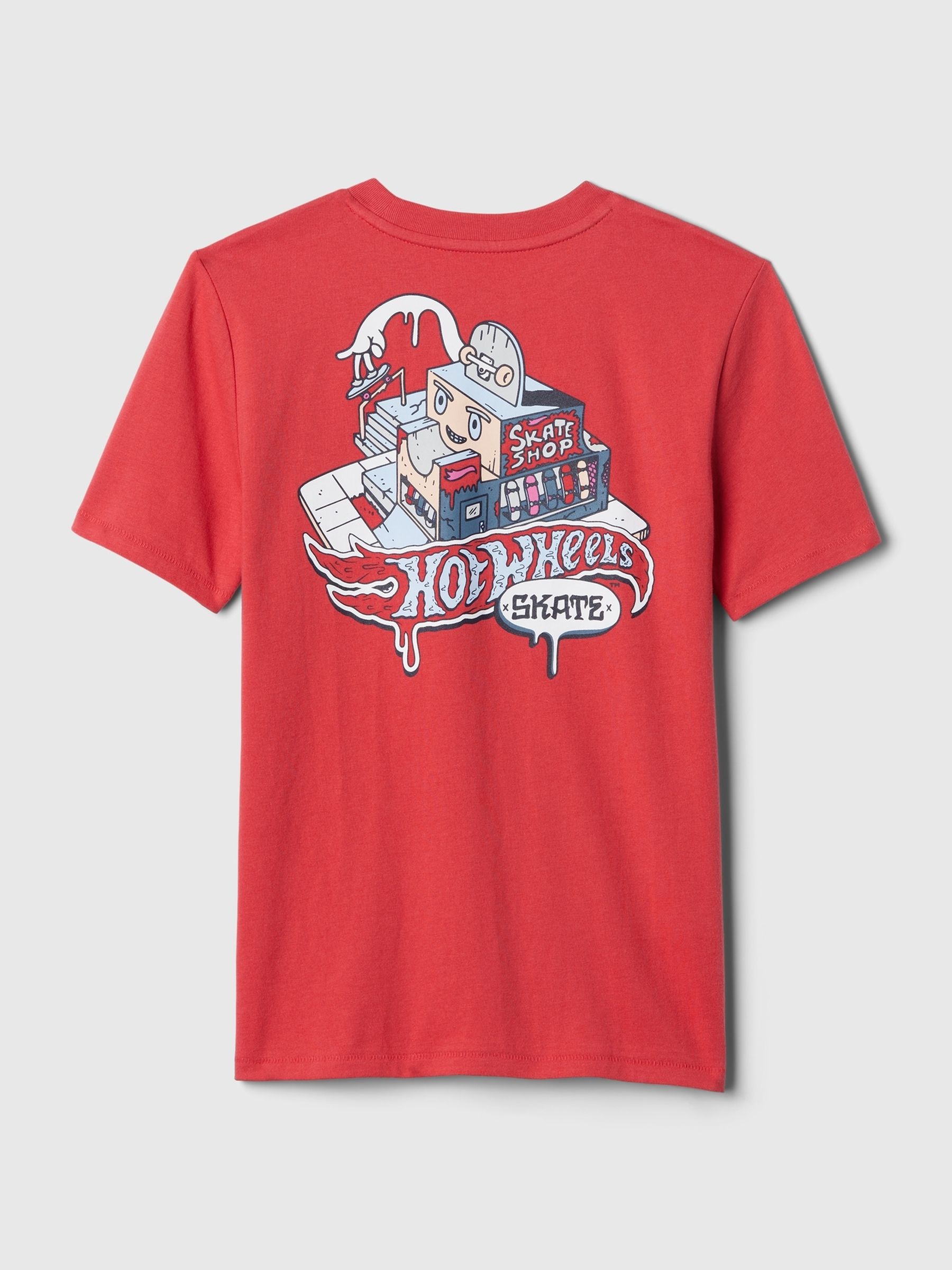 Red Hot Wheels Graphic Short Sleeve T-Shirt (4-13yrs) - Image 2 of 3