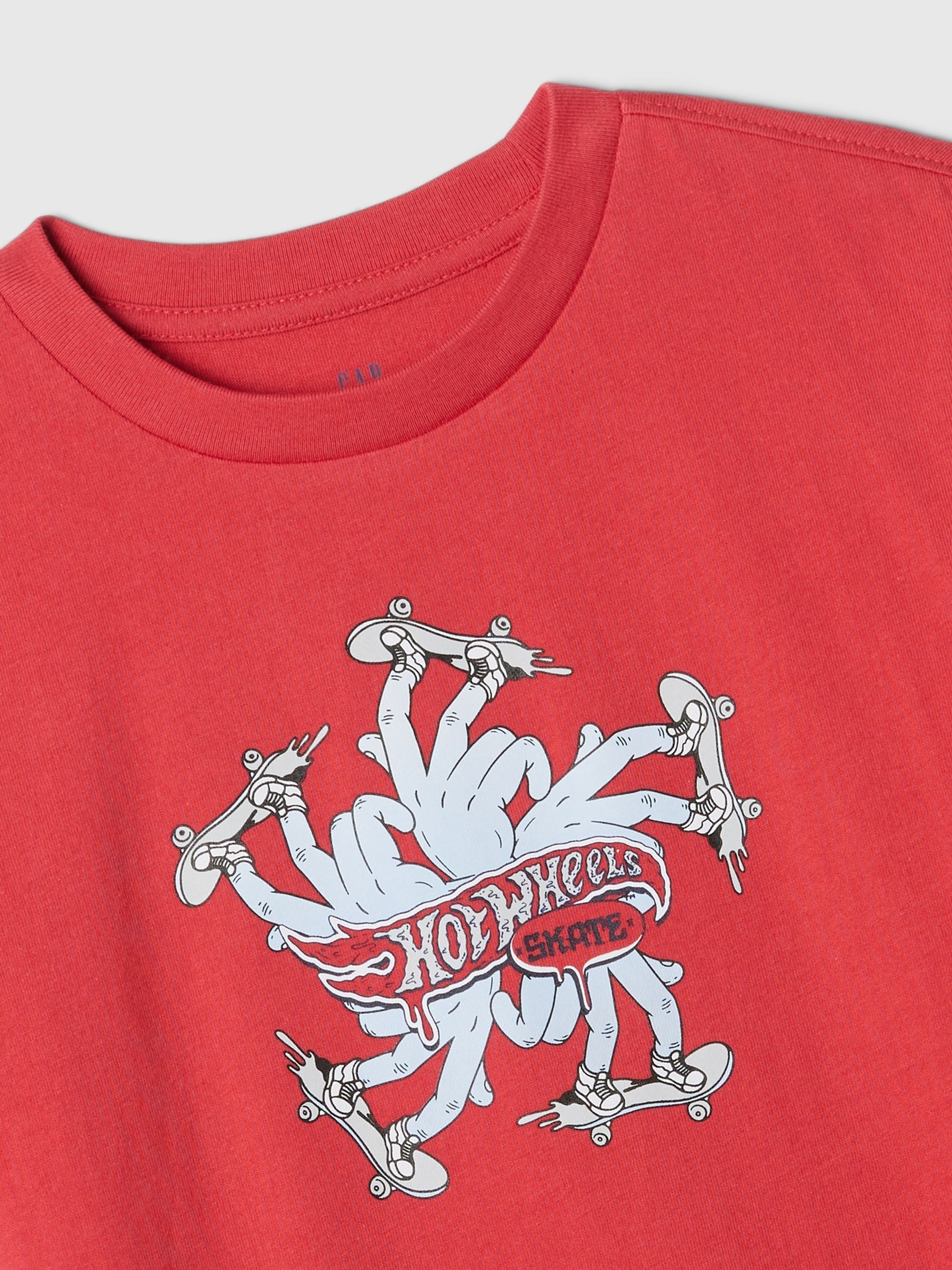 Red Hot Wheels Graphic Short Sleeve T-Shirt (4-13yrs) - Image 3 of 3