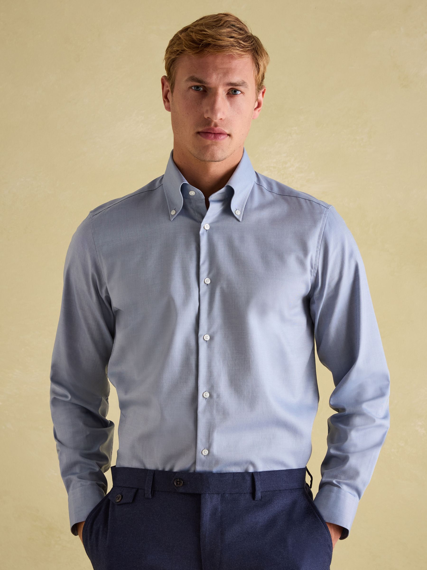 Blue Regular Fit Single Cuff - Image 1 of 9