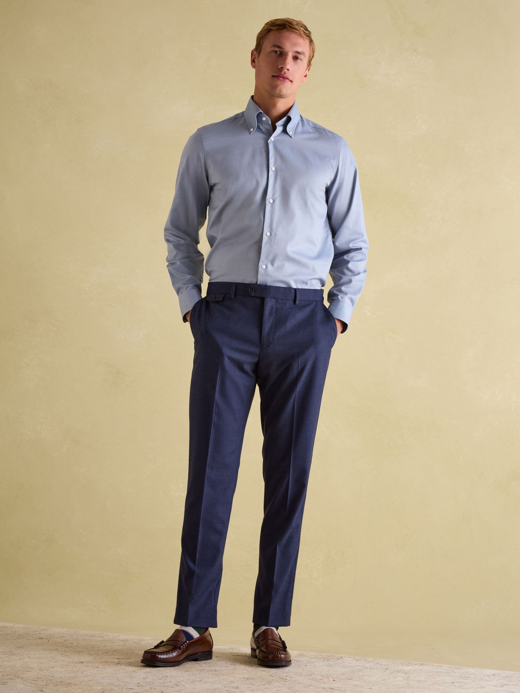 Blue Regular Fit Single Cuff - Image 3 of 9