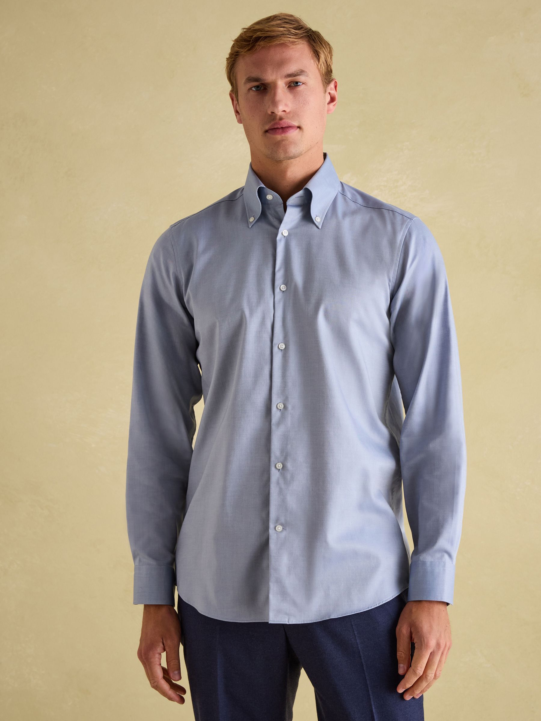 Blue Regular Fit Single Cuff - Image 4 of 9