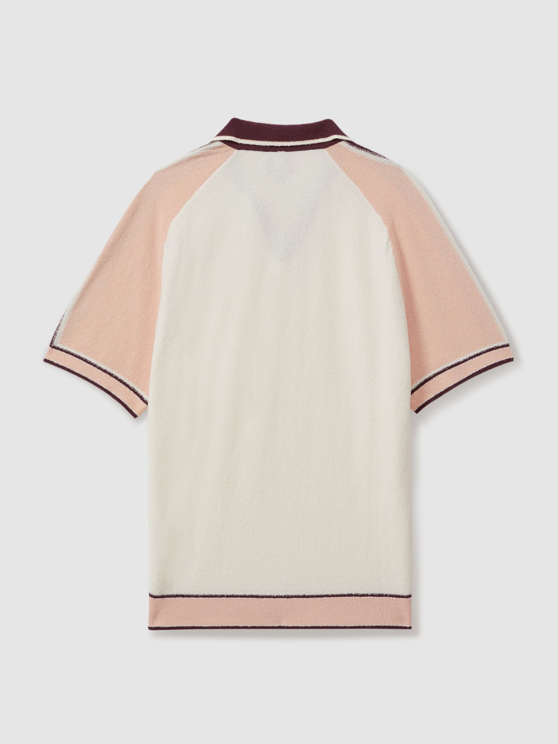 Tonka Pink Multi Ché Towelling Open-Collar Shirt - Image 4 of 6