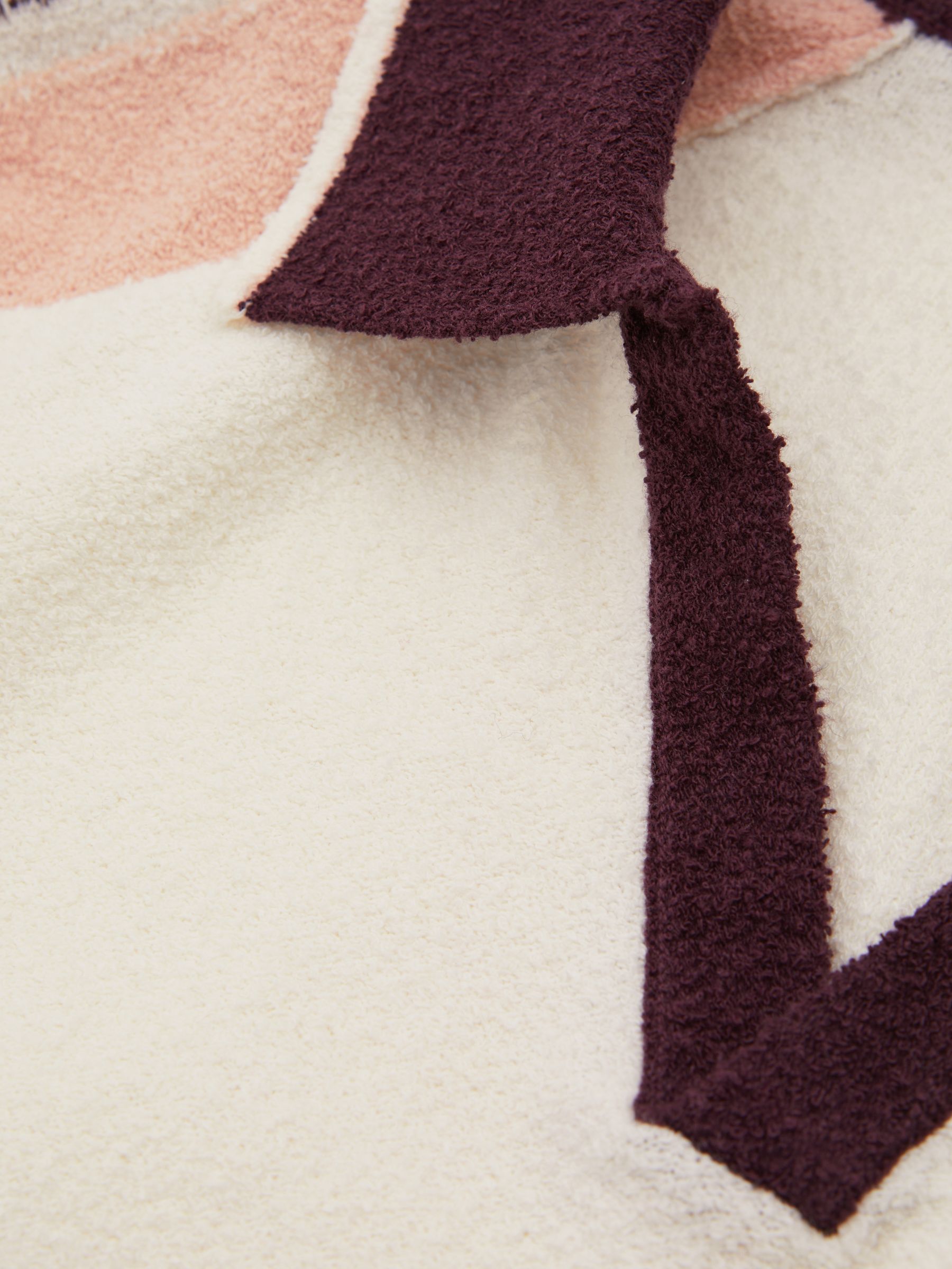 Tonka Pink Multi Ché Towelling Open-Collar Shirt - Image 6 of 6