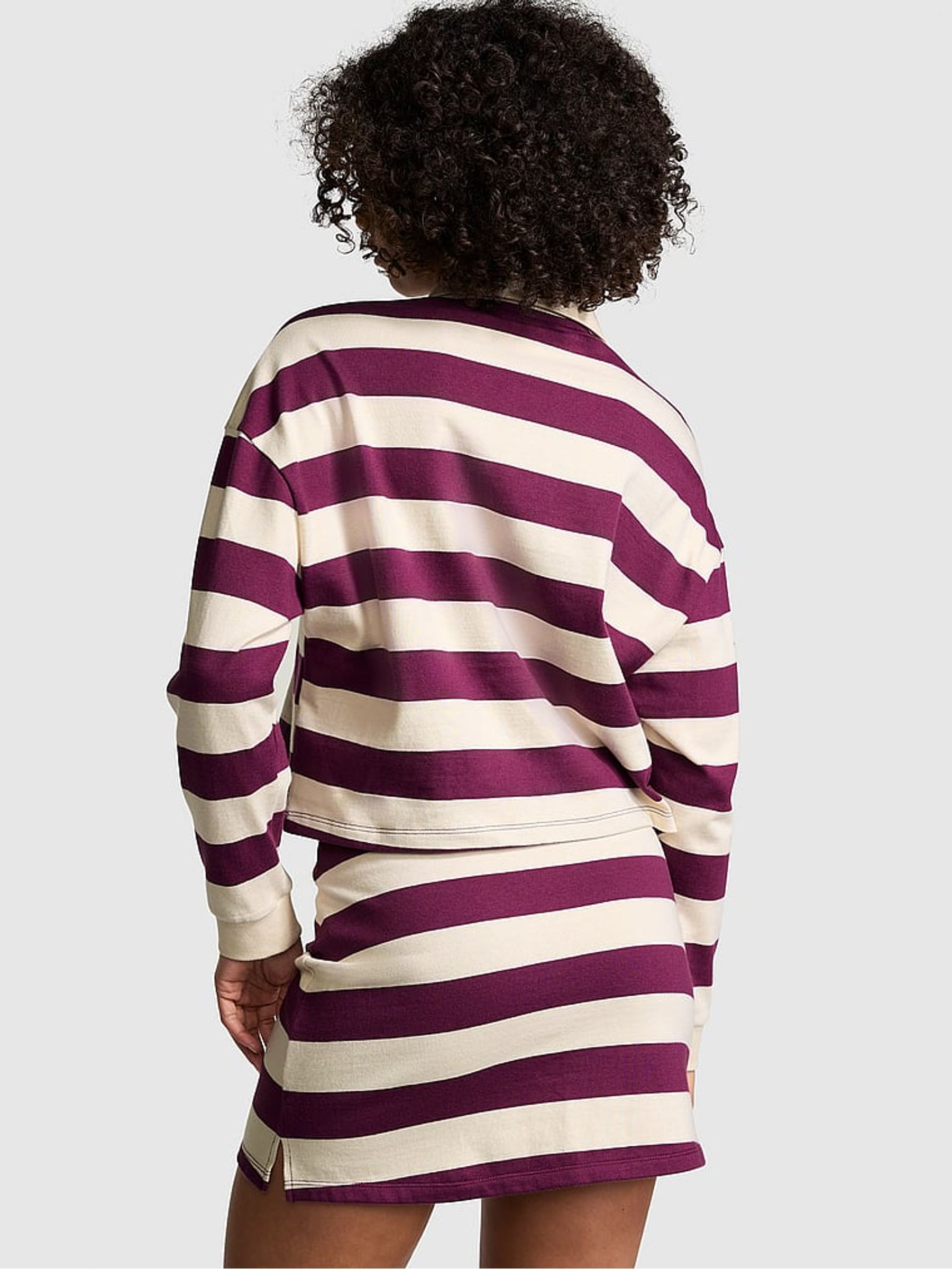 Purple Rose Stripe Rugby Mini Skirt - Image 2 of 3